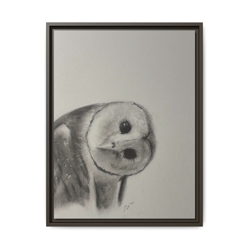 “Good Morning Owl” Matte Canvas, Framed (Multi-color)
