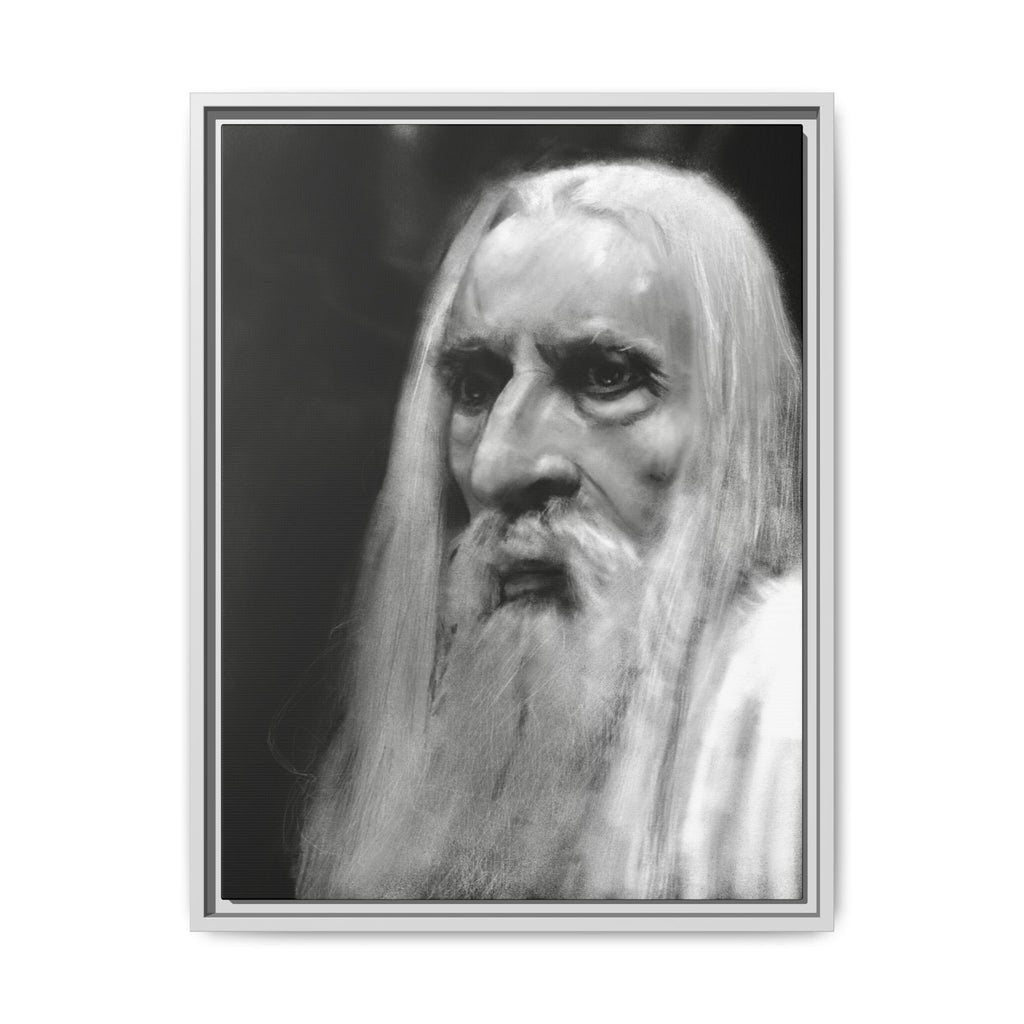 “white wizard” Matte Canvas, Framed (Multi-color)