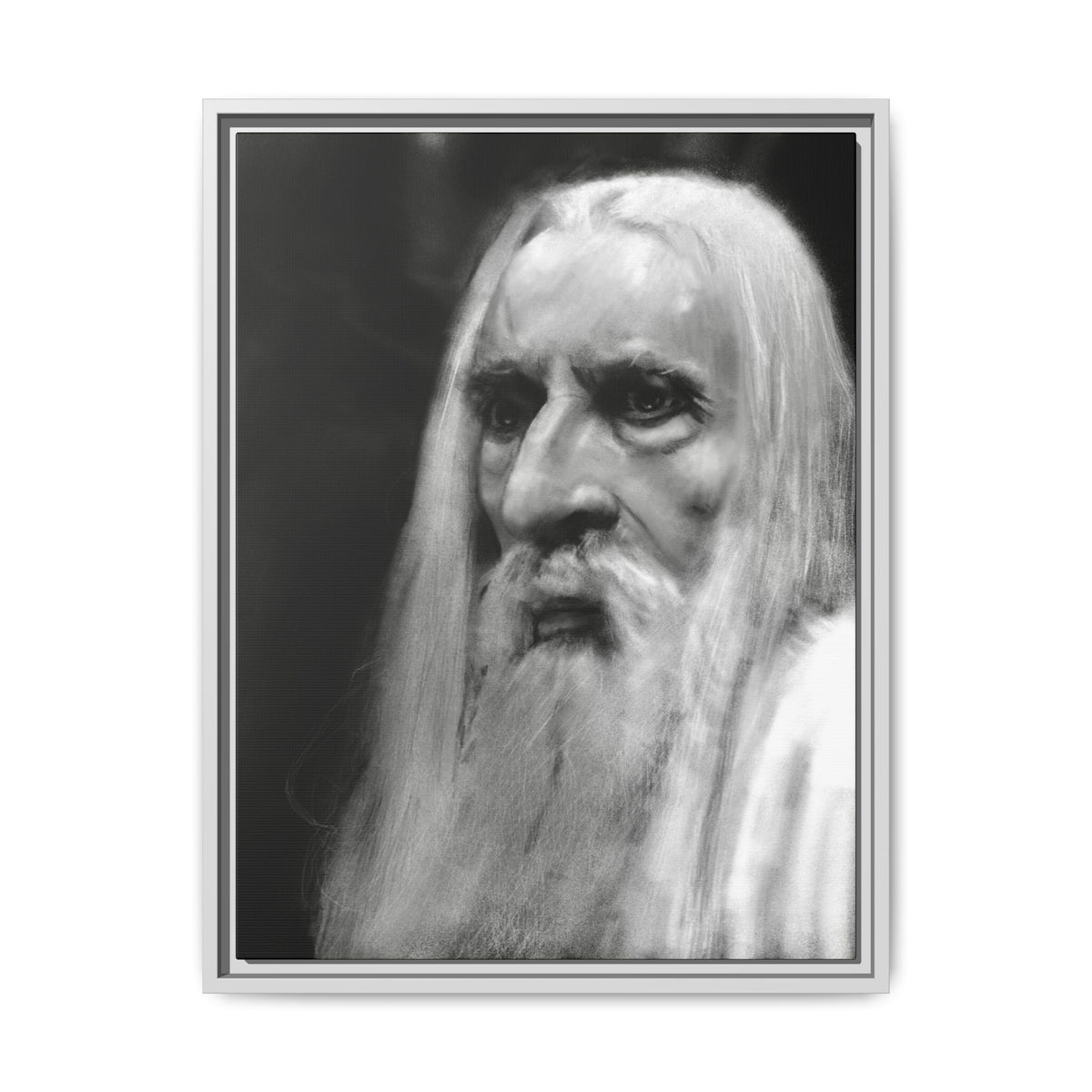 “white wizard” Matte Canvas, Framed (Multi-color)