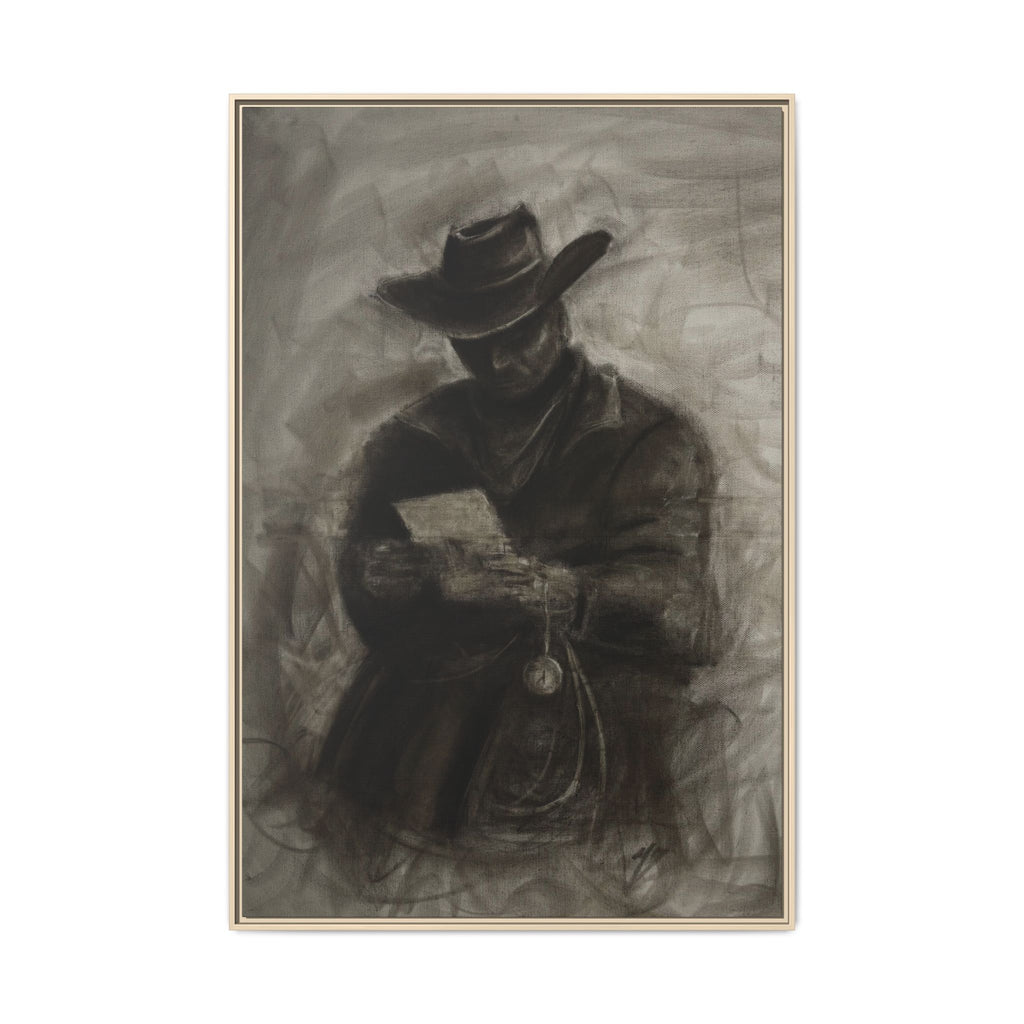 “Cowboy” Matte Canvas, Framed (Multi-color)