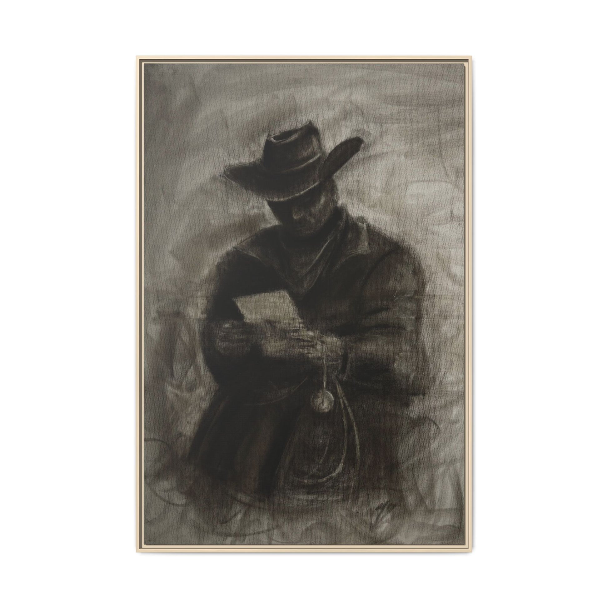 “Cowboy” Matte Canvas, Framed (Multi-color)