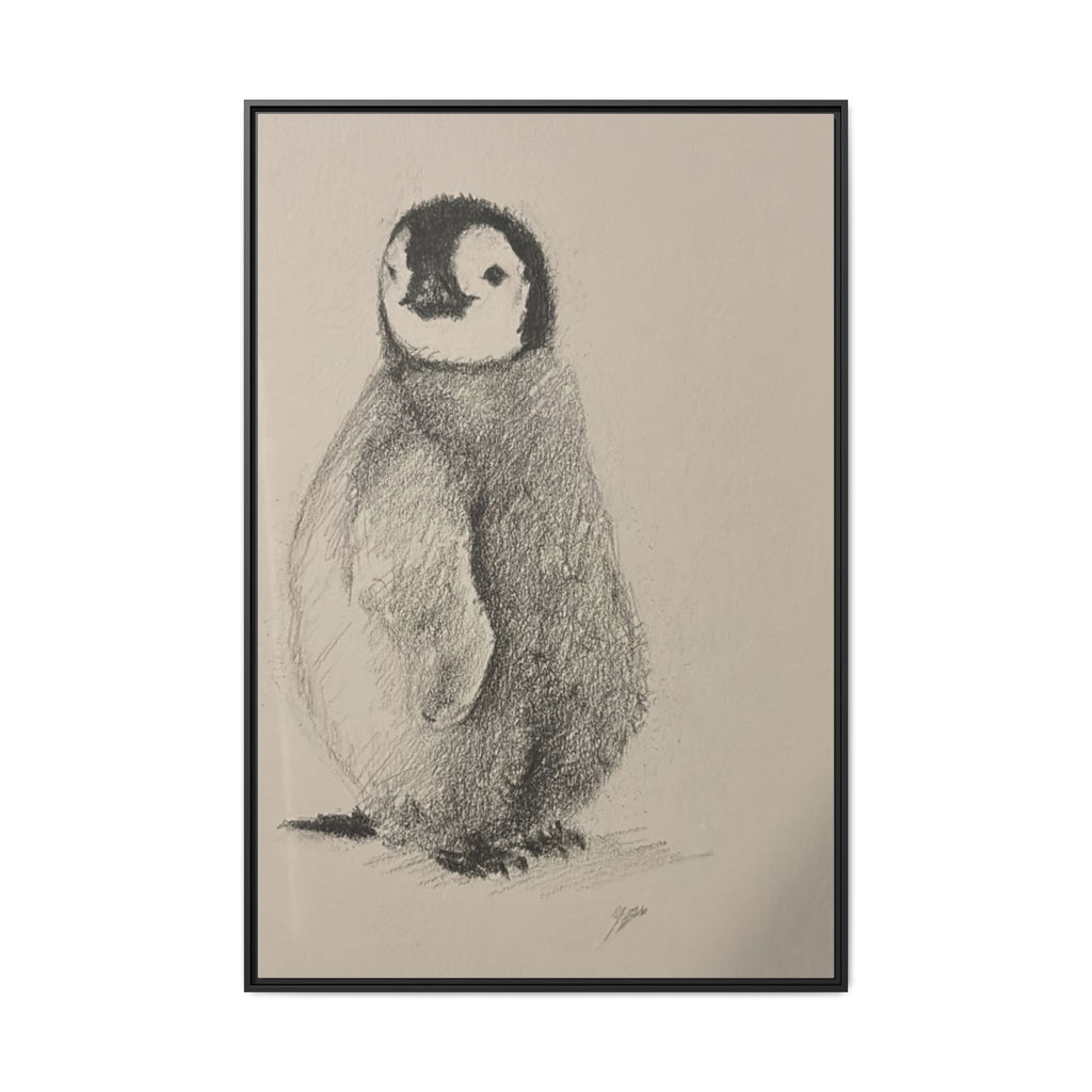 Penguin #4 Matte Canvas, Framed (Multi-color)