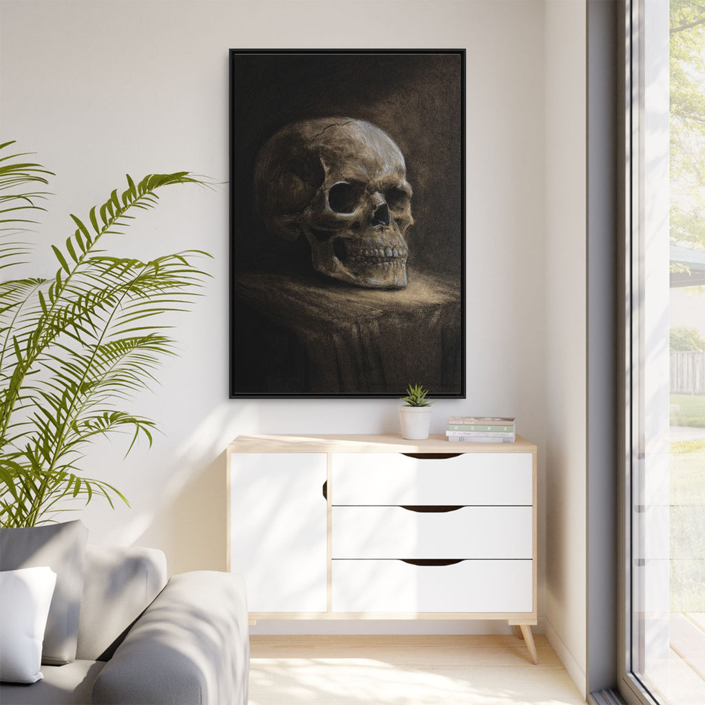 Framed Canvas Skull Portrait Wall Art