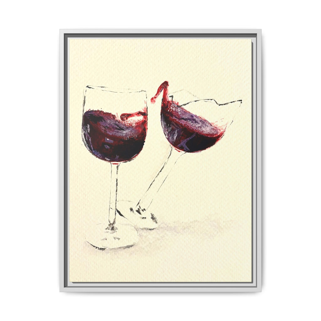 “Wine Glasses” Matte Canvas, Framed (Multi-color)