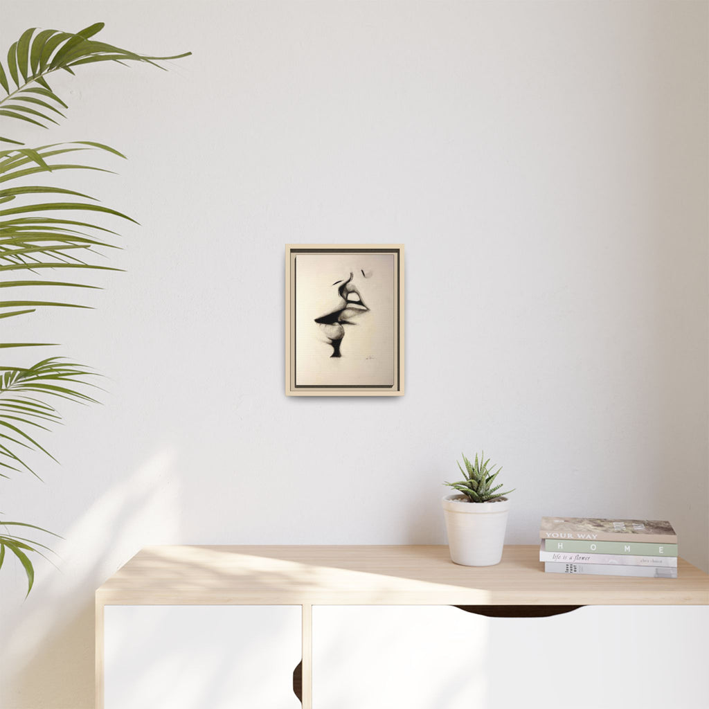 “LIP LOCK” Matte Canvas, Framed (Multi-color)