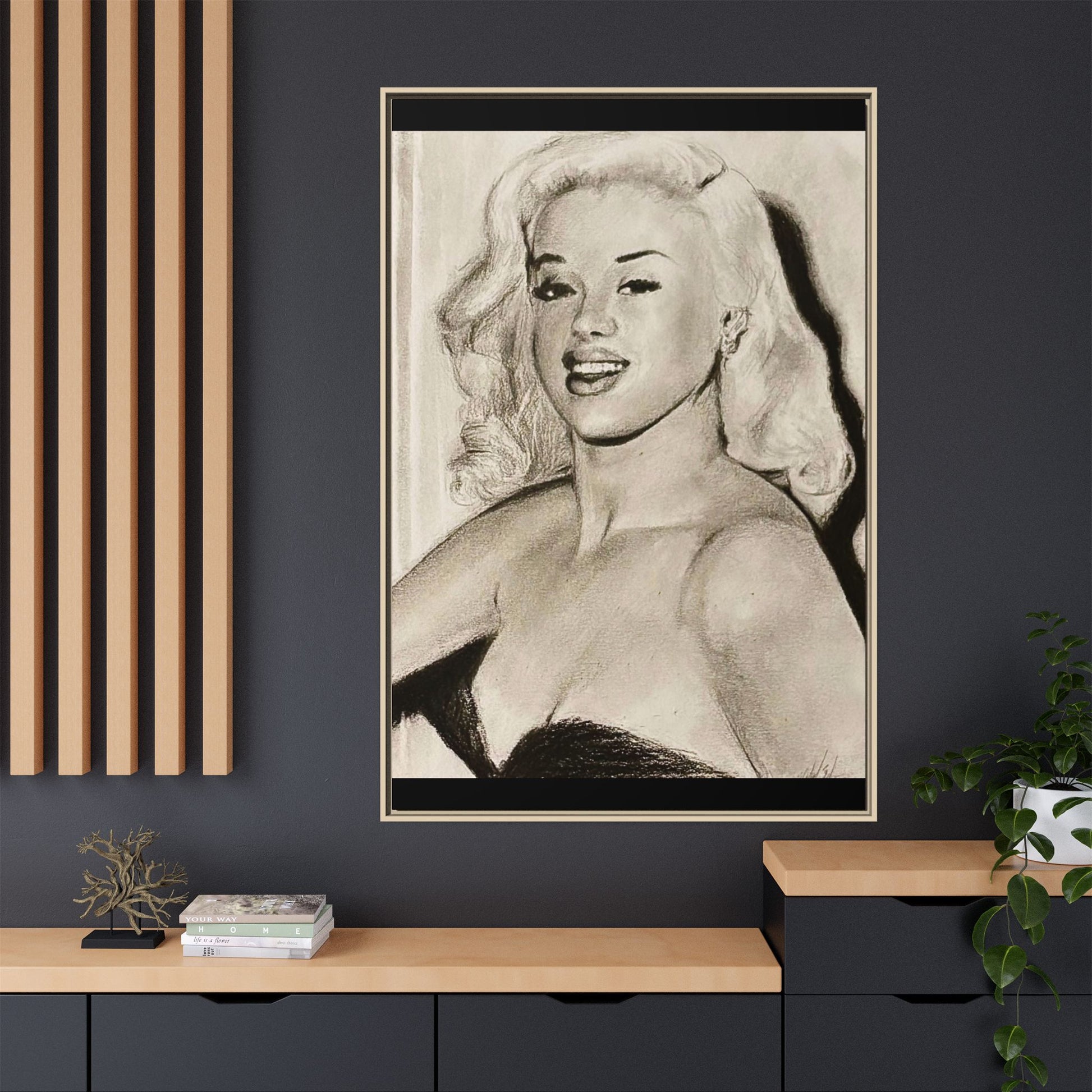 “Diana” Matte Canvas, Framed (Multi-color)