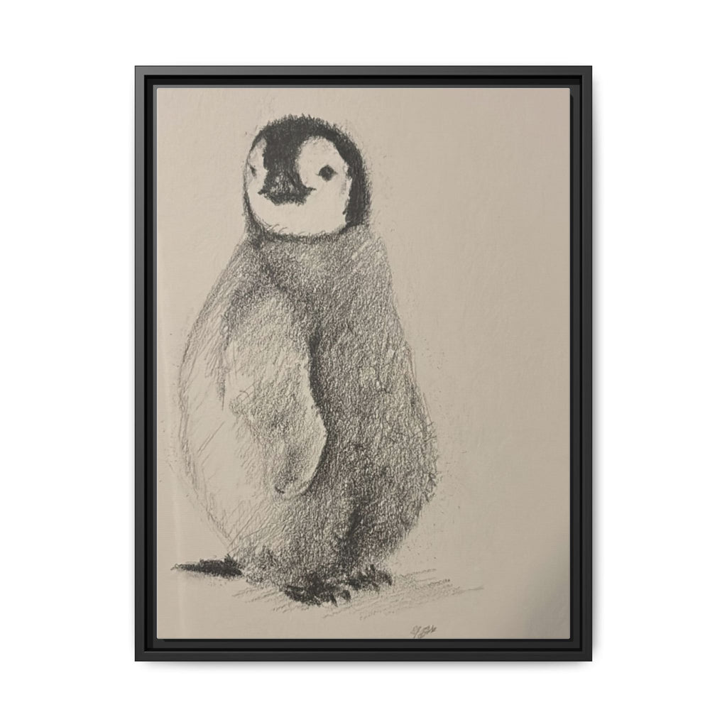 Penguin #4 Matte Canvas, Framed (Multi-color)