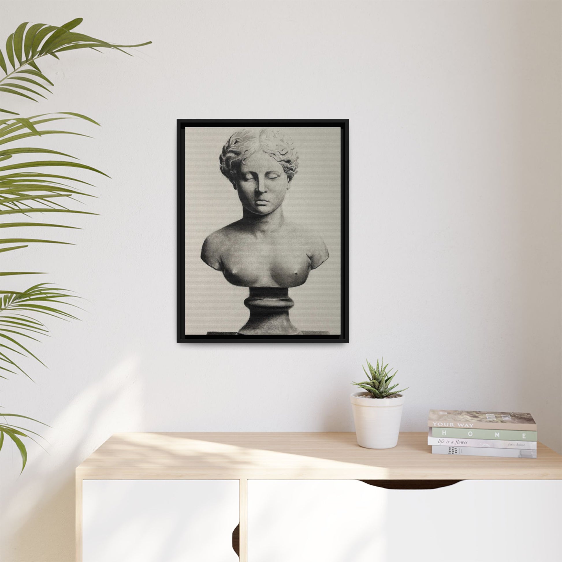 SCULPTURE Matte Canvas, Framed (Multi-color)