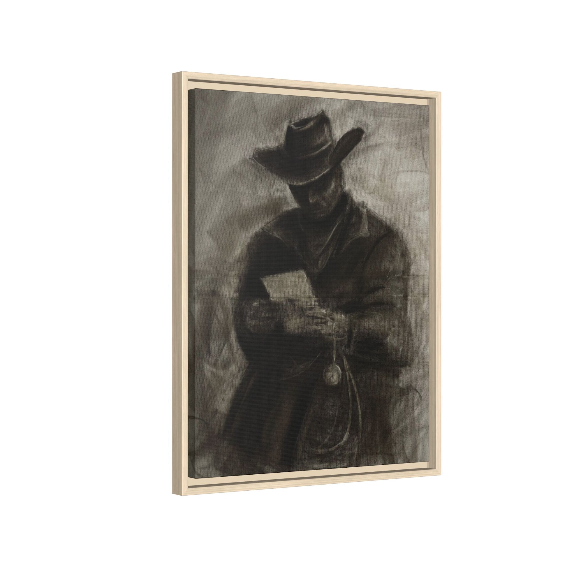 “Cowboy” Matte Canvas, Framed (Multi-color)