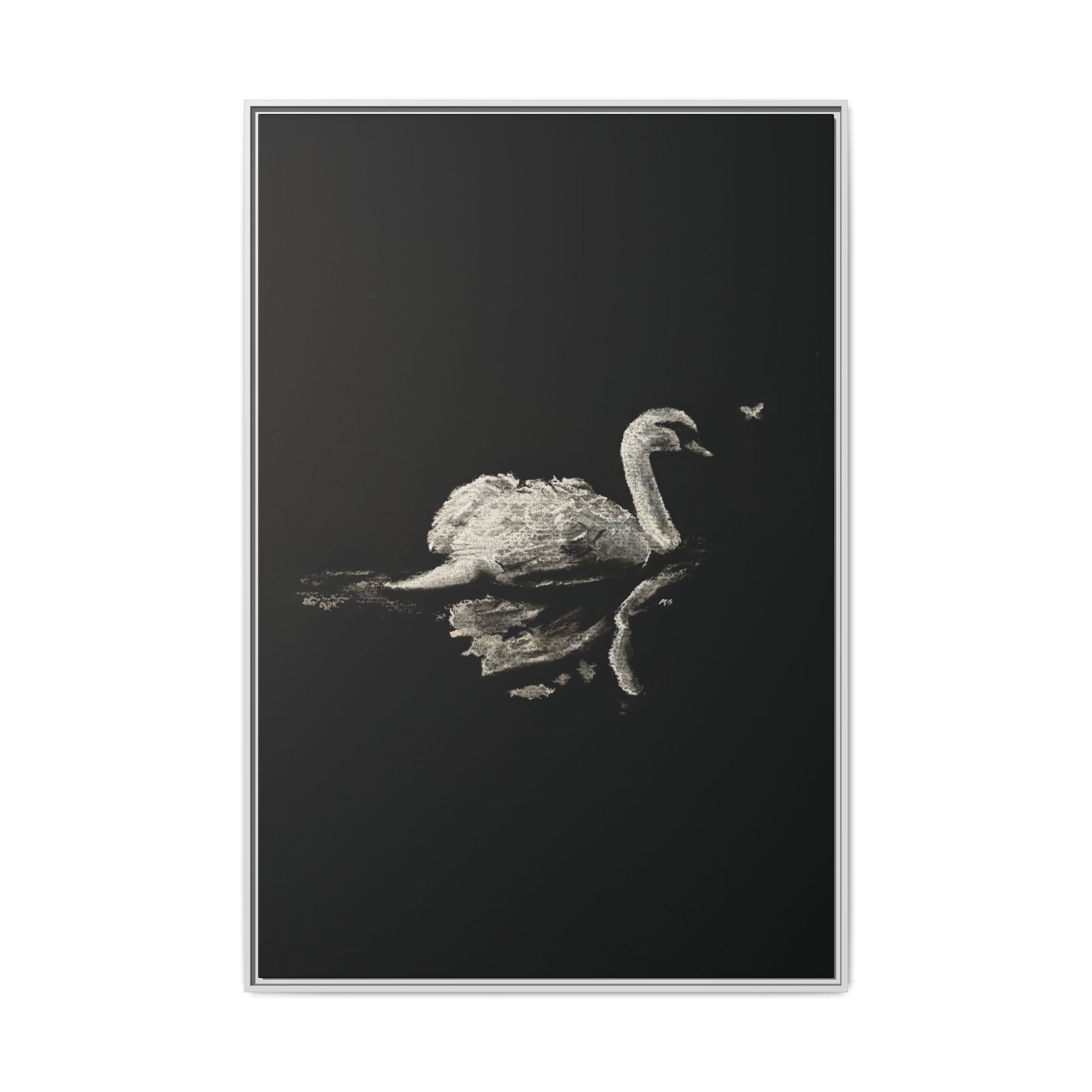 “Swan” Matte Canvas, Framed (Multi-color)