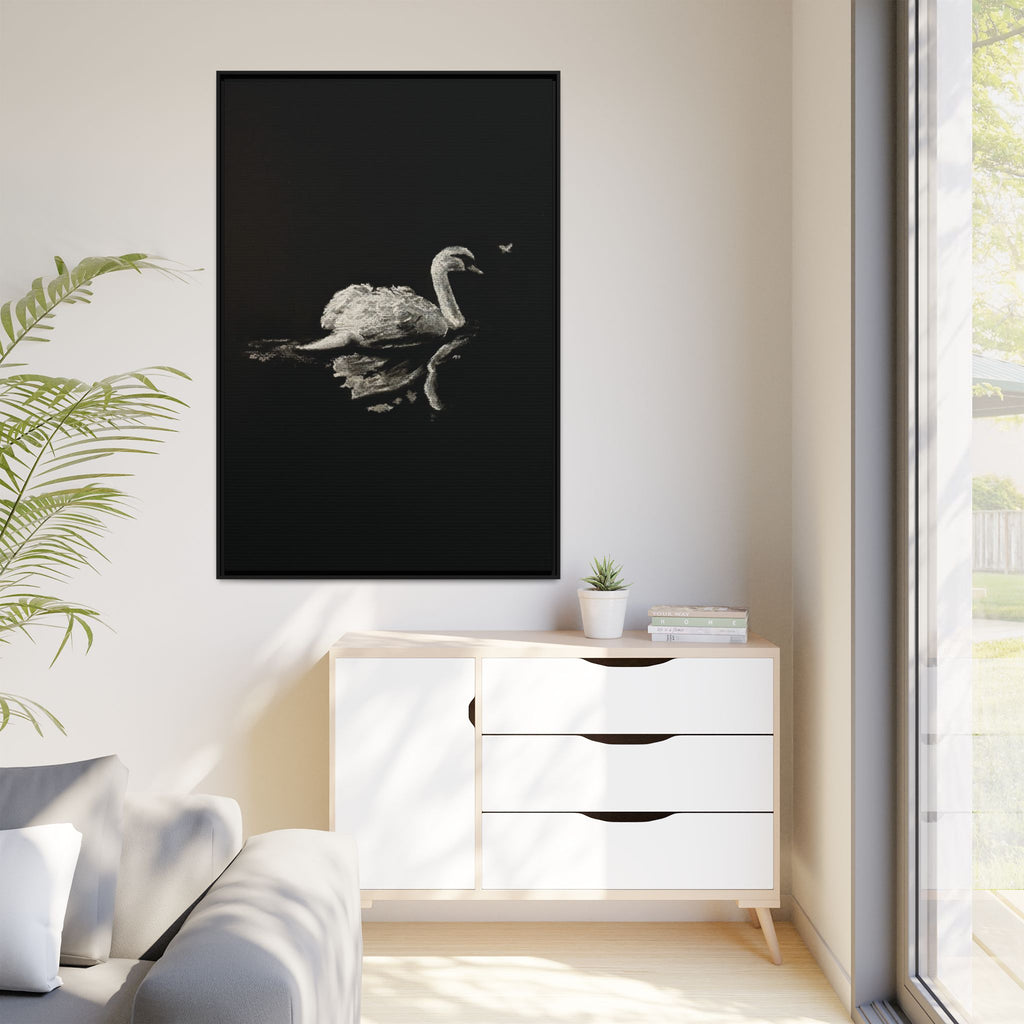 “Swan” Matte Canvas, Framed (Multi-color)