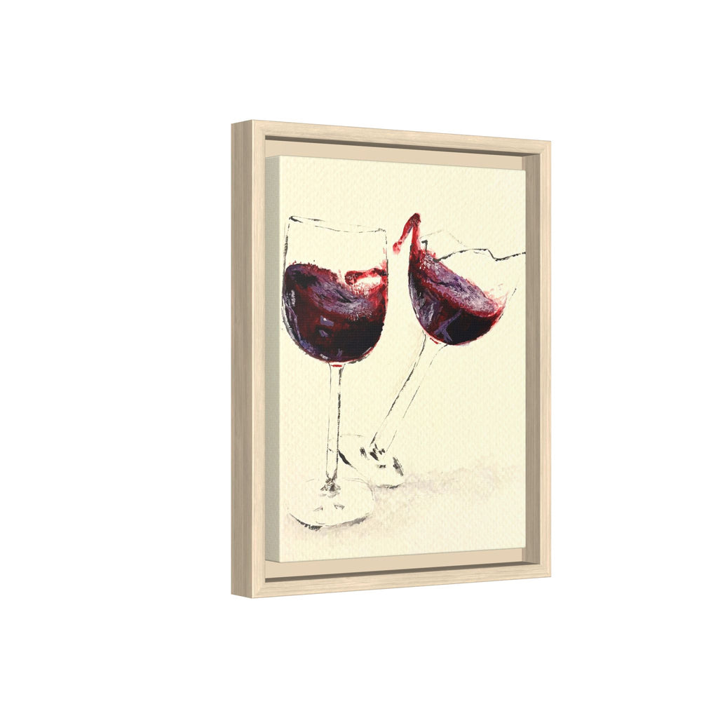 “Wine Glasses” Matte Canvas, Framed (Multi-color)
