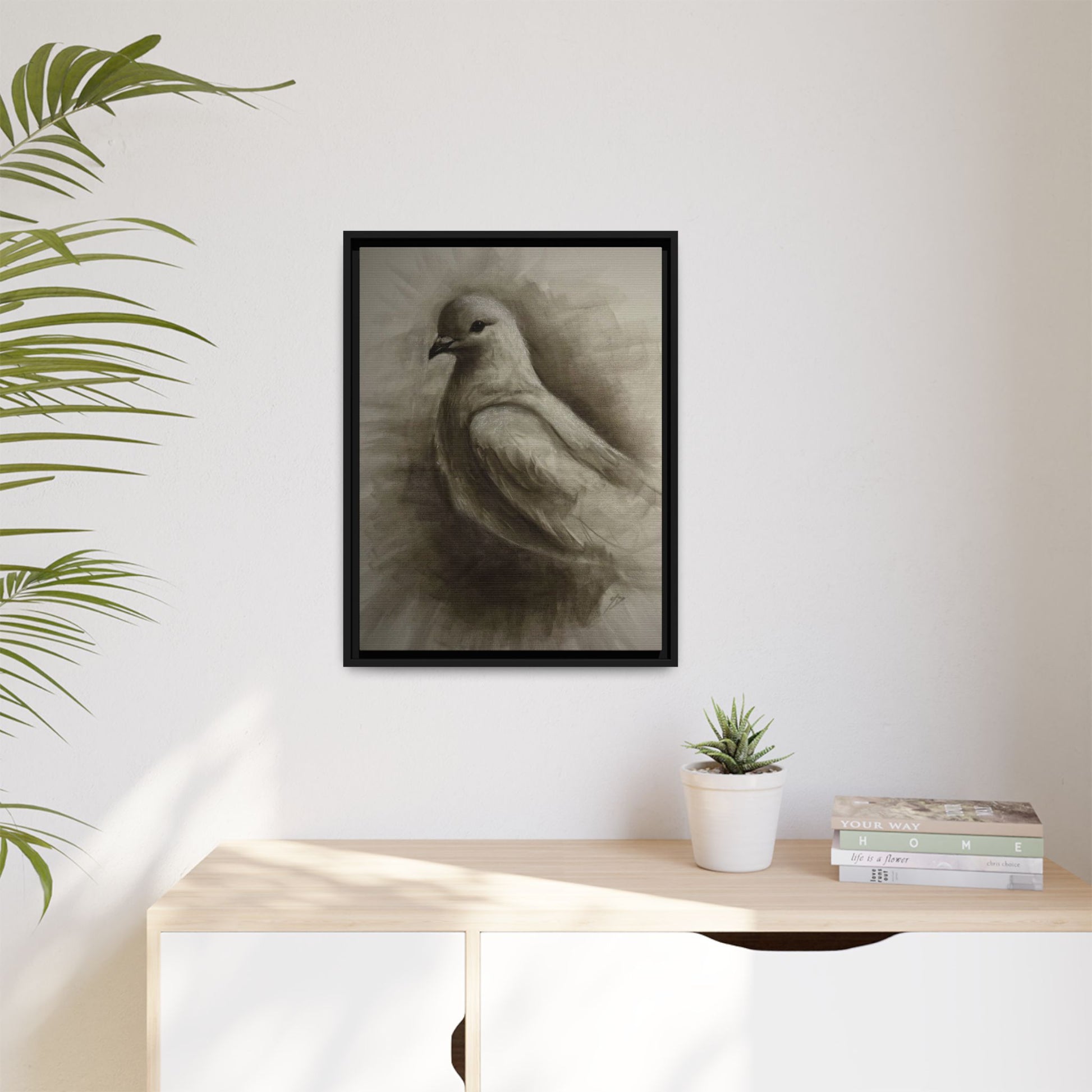 “Dove” Matte Canvas, Framed (Multi-color)