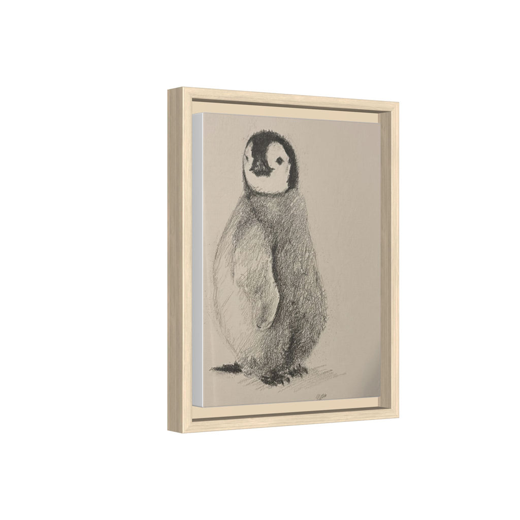 Penguin #4 Matte Canvas, Framed (Multi-color)