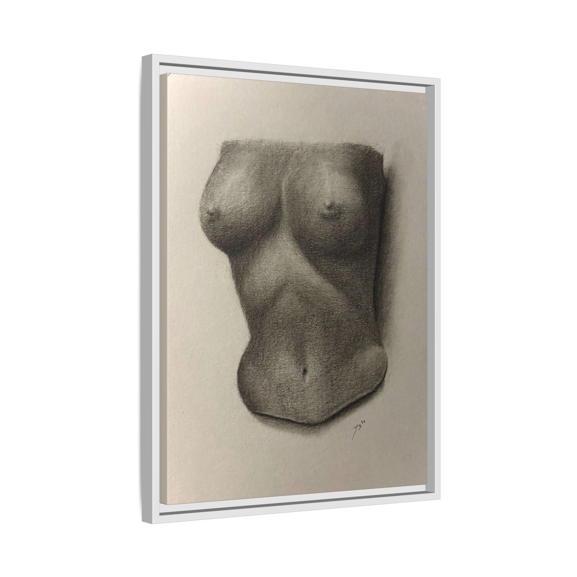 "BODY STUDY NO.4" Matte Canvas, Framed (Multi-color)
