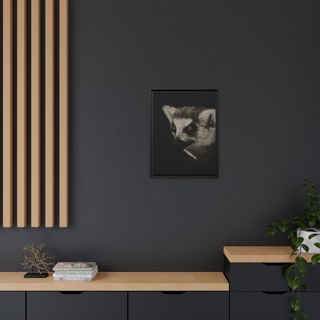 “Lemur” Matte Canvas, Framed (Multi-color)