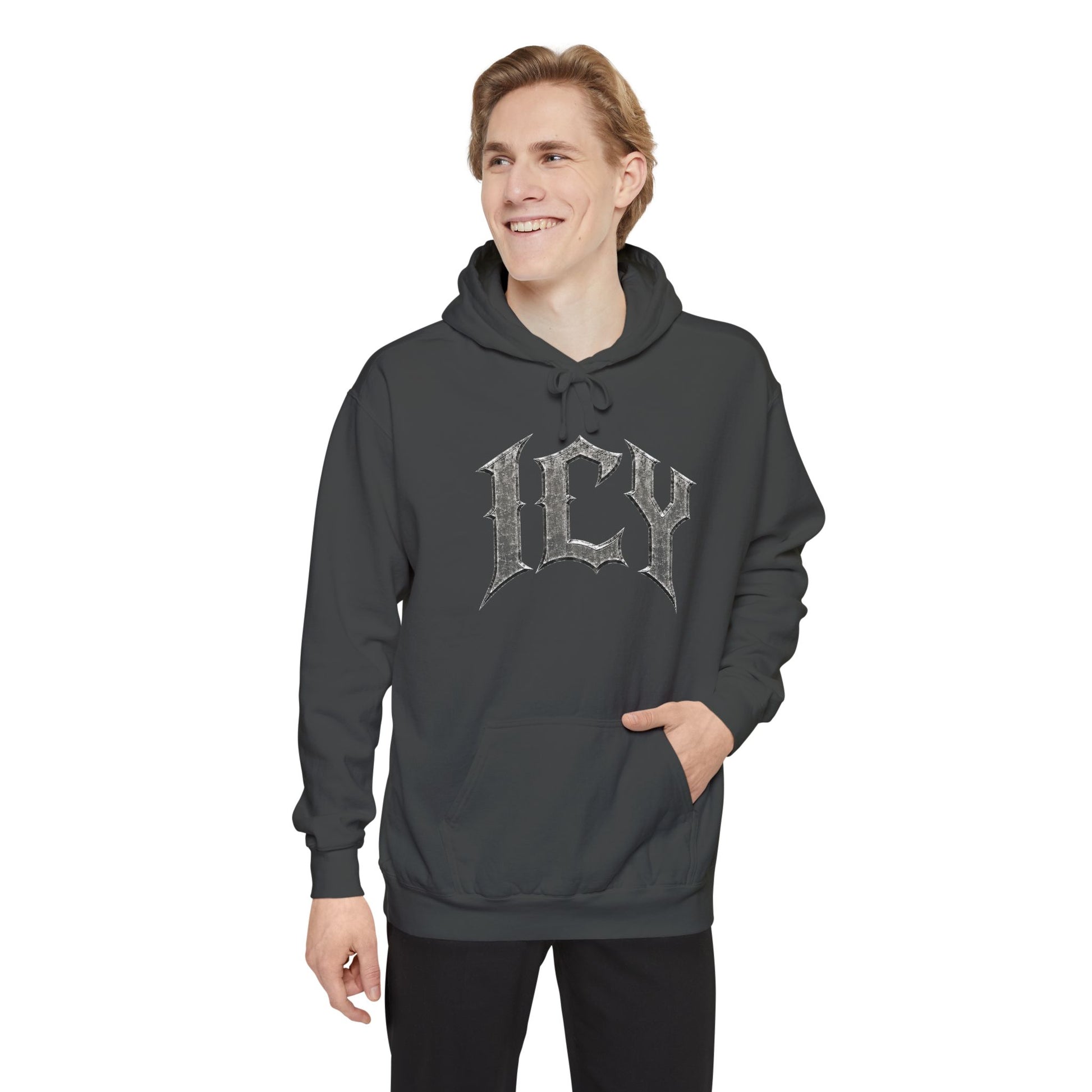 ICY Hoodie — Vintage Ice Text Pullover
