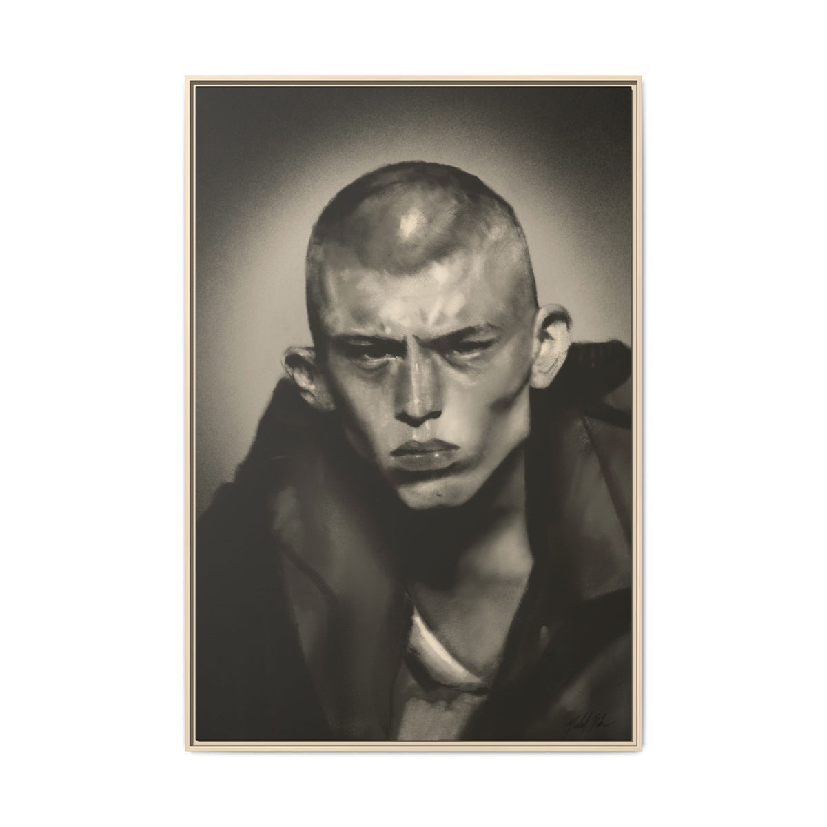 “Buzz Cut” Matte Canvas, Framed (Multi-color)