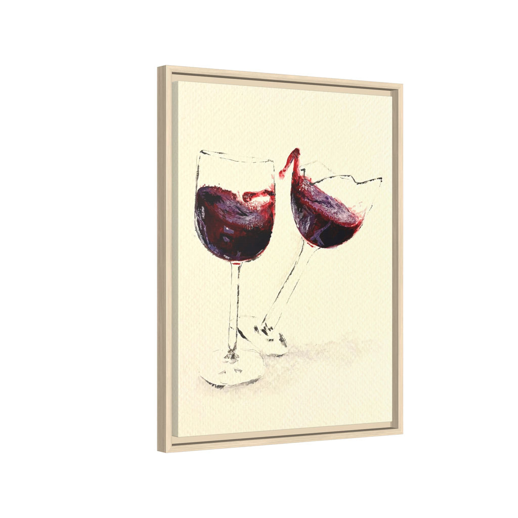 “Wine Glasses” Matte Canvas, Framed (Multi-color)