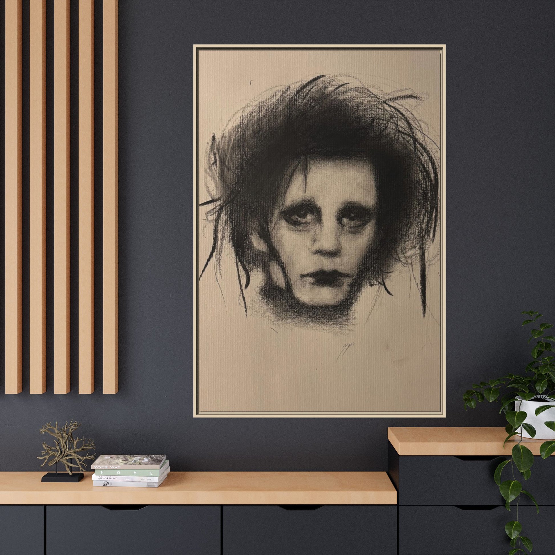 “Edward” Matte Canvas, Framed (Multi-color)