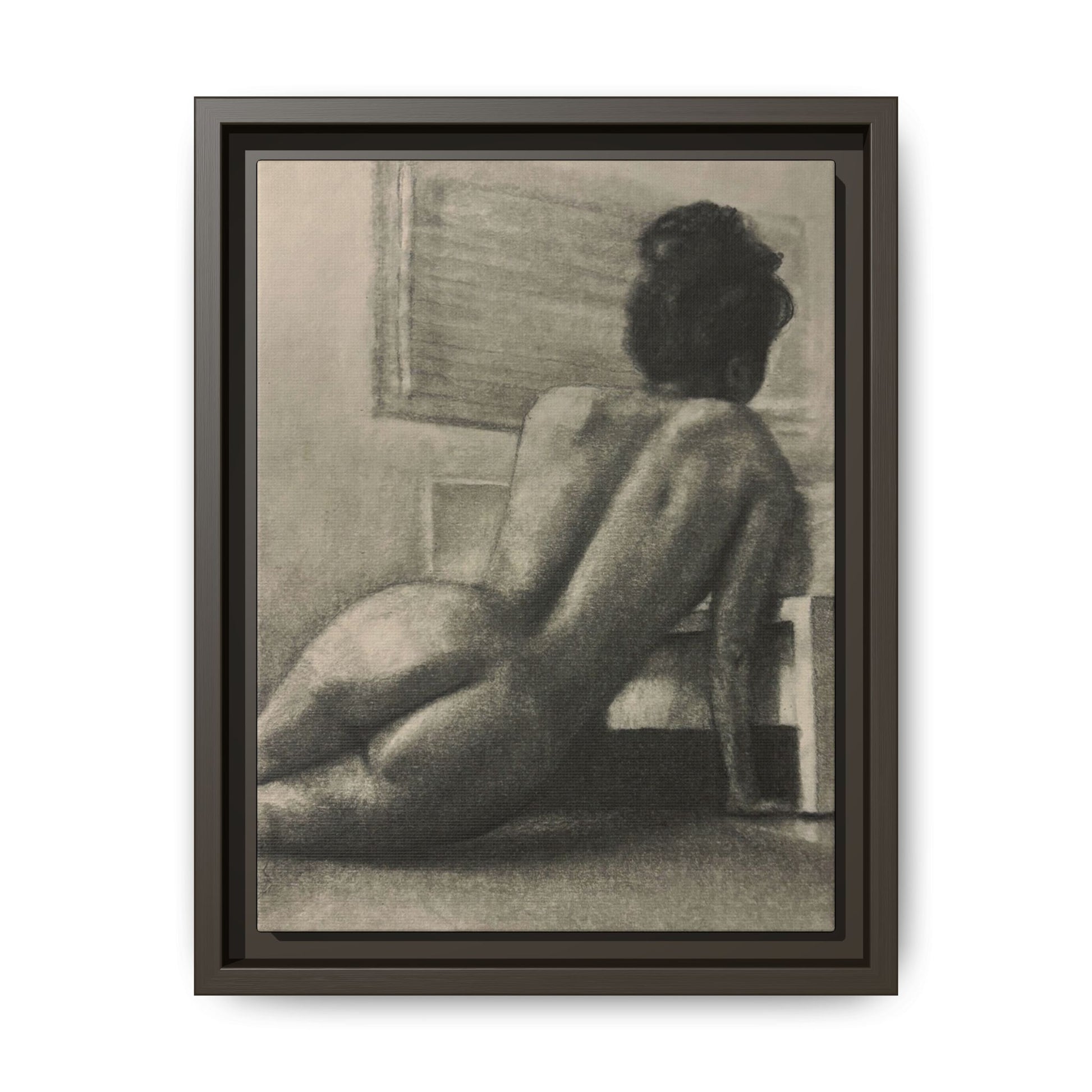 “SITTING PRETTY” Matte Canvas, Framed (Multi-color)