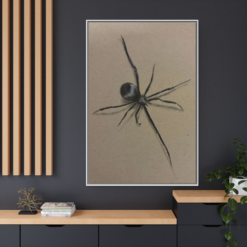 Framed Canvas Spider Wall Art
