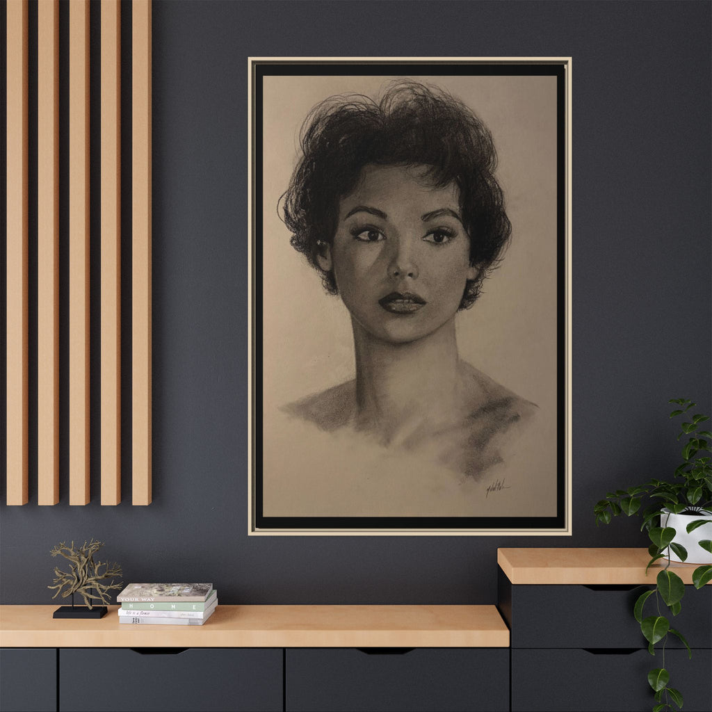 “Still Gaze” Matte Canvas, Framed (Multi-color) PRINT