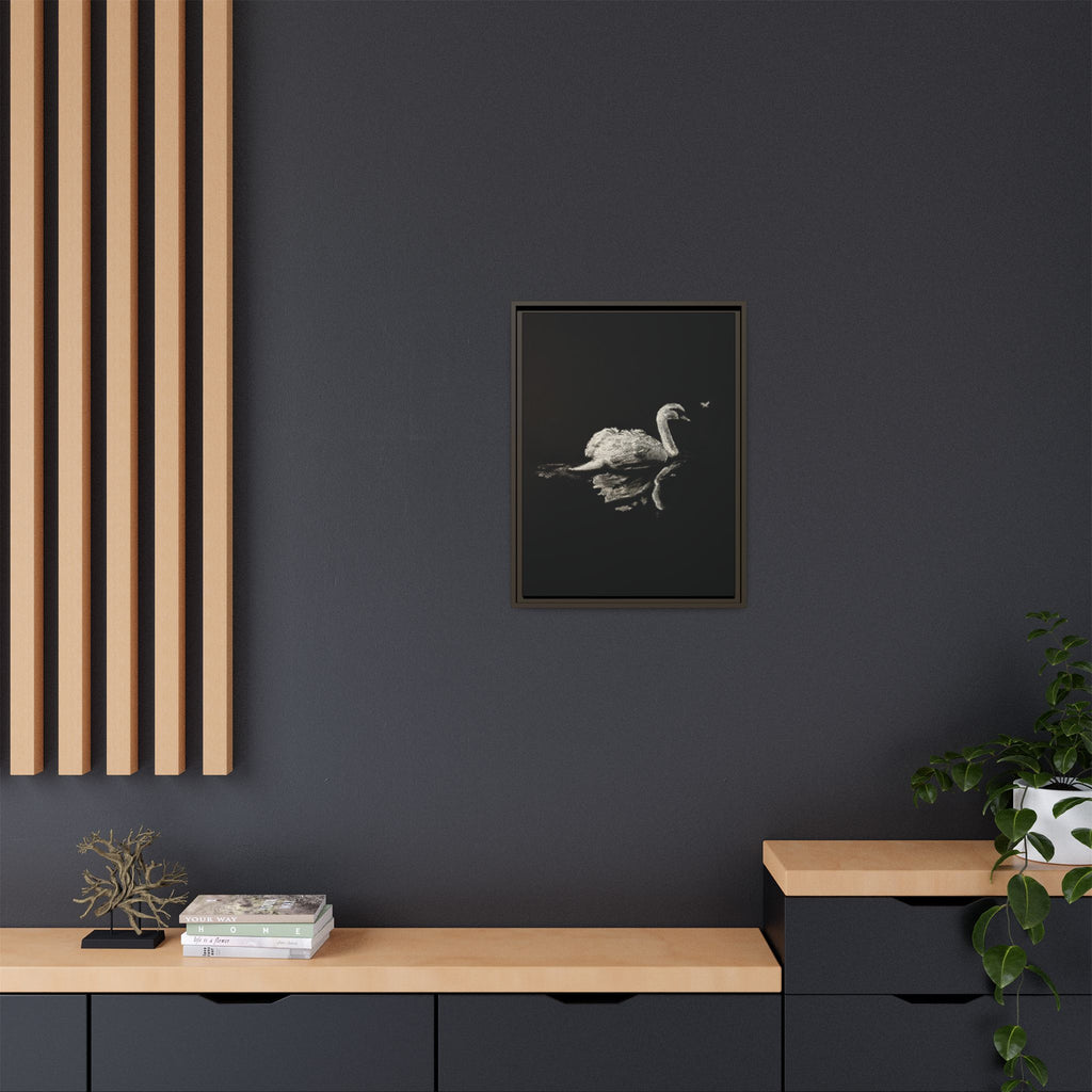 “Swan” Matte Canvas, Framed (Multi-color)