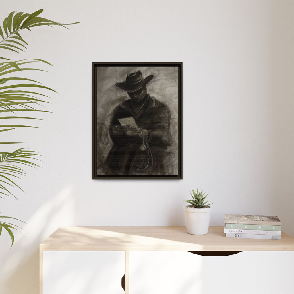 “Cowboy” Matte Canvas, Framed (Multi-color)