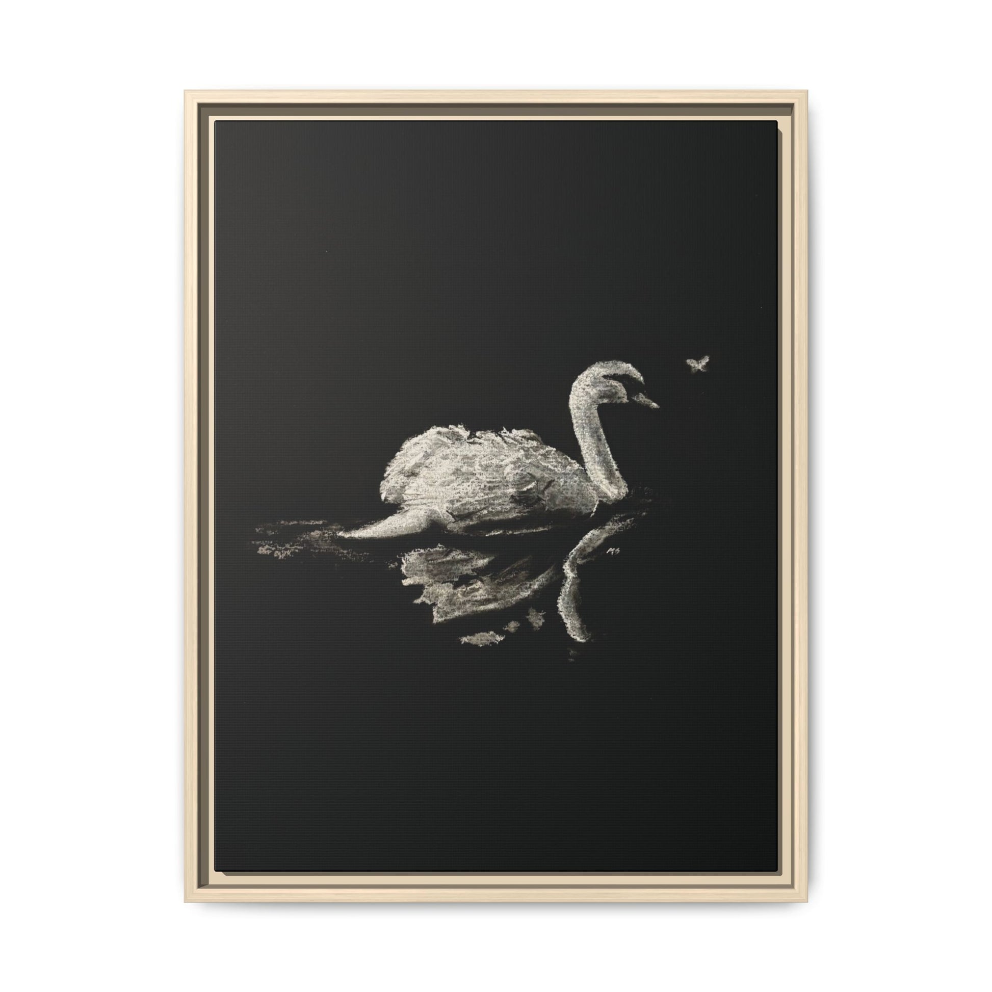 “Swan” Matte Canvas, Framed (Multi-color)