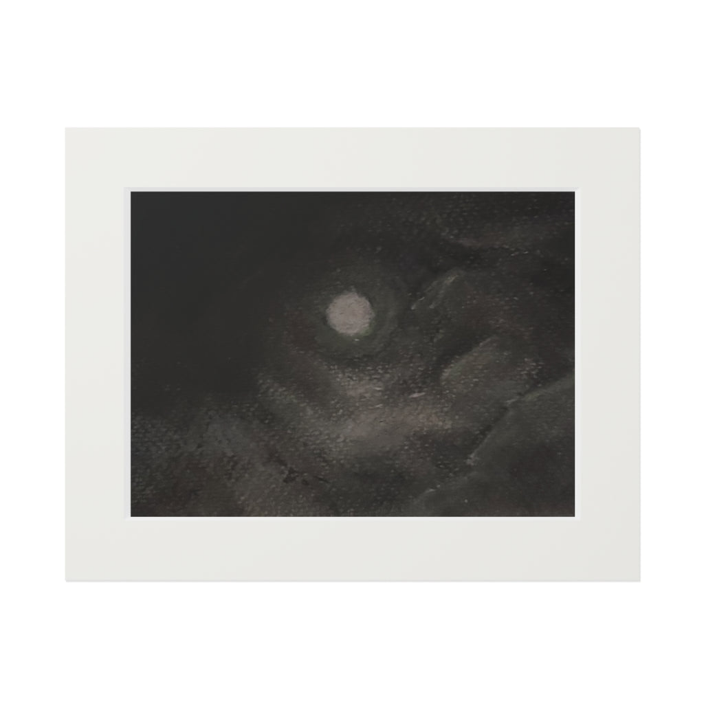 Moonlight Abstract Fine Art Print with Passepartout Frame