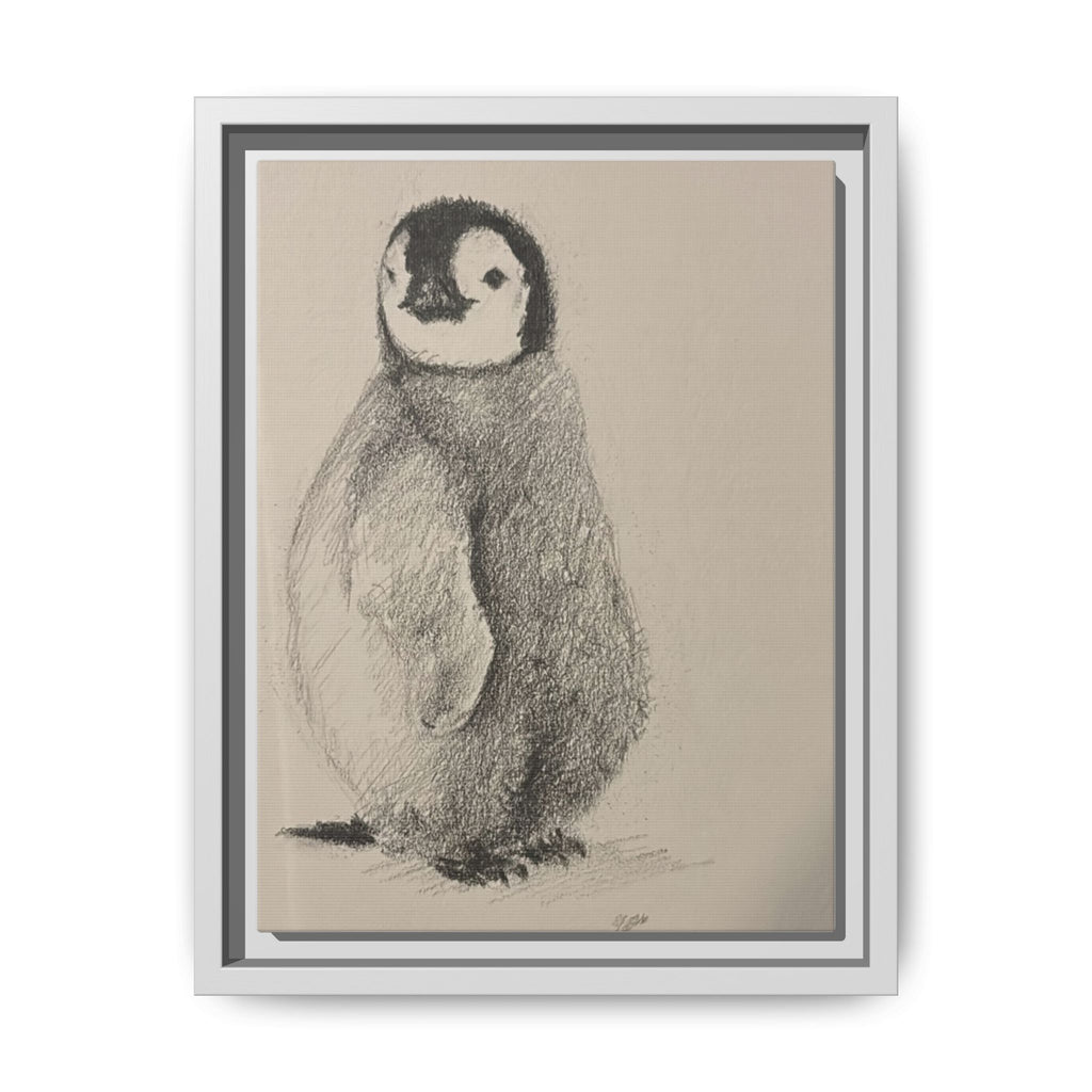 Penguin #4 Matte Canvas, Framed (Multi-color)