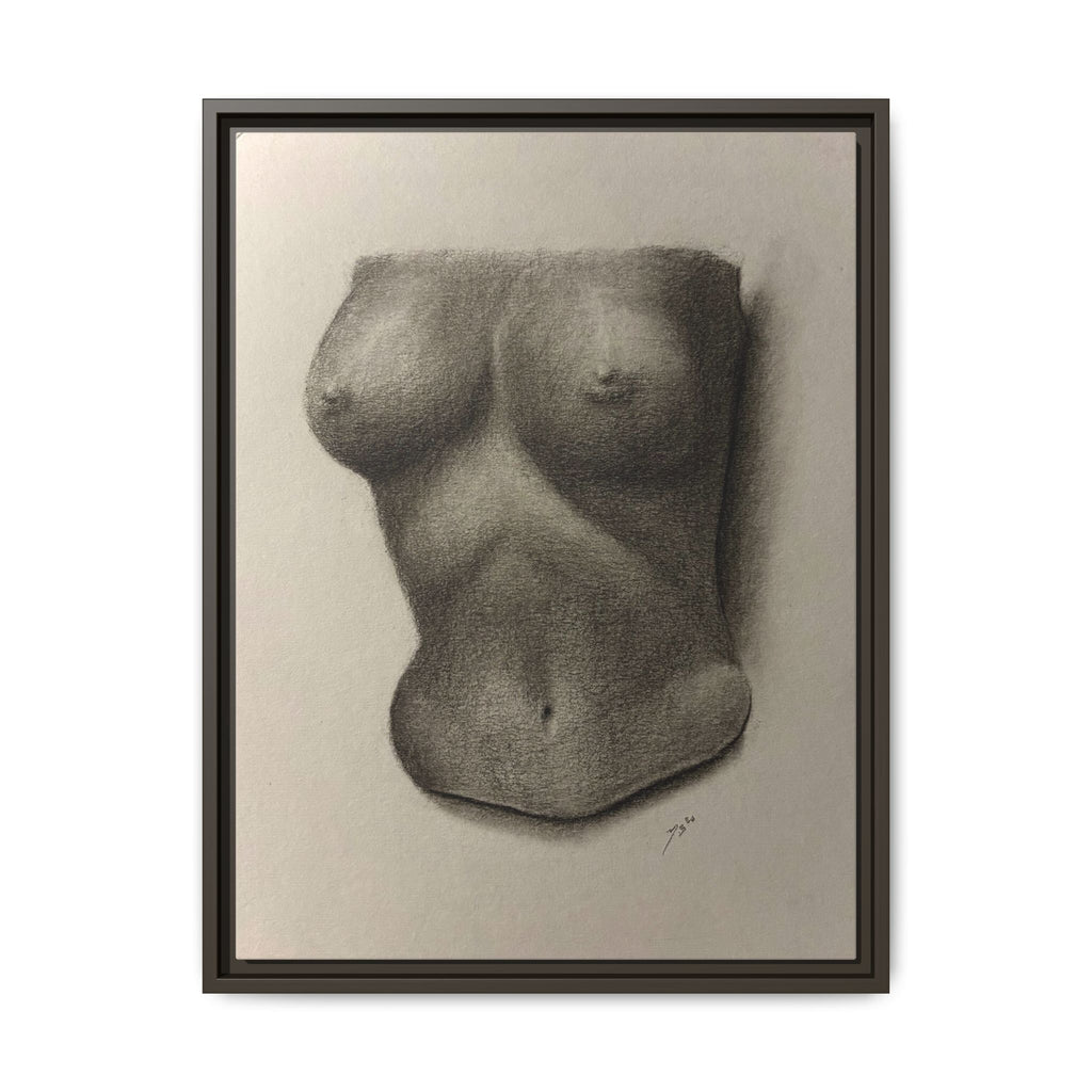 "BODY STUDY NO.4" Matte Canvas, Framed (Multi-color)
