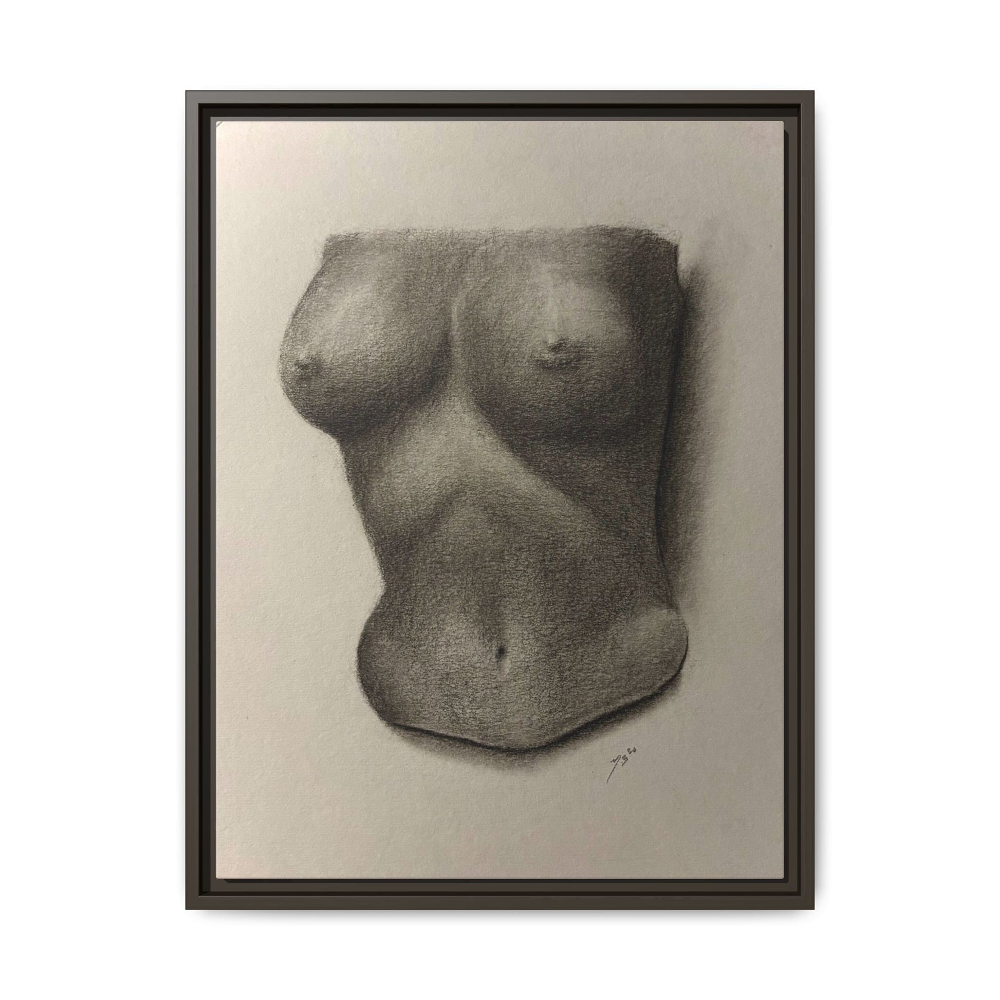 "BODY STUDY NO.4" Matte Canvas, Framed (Multi-color)