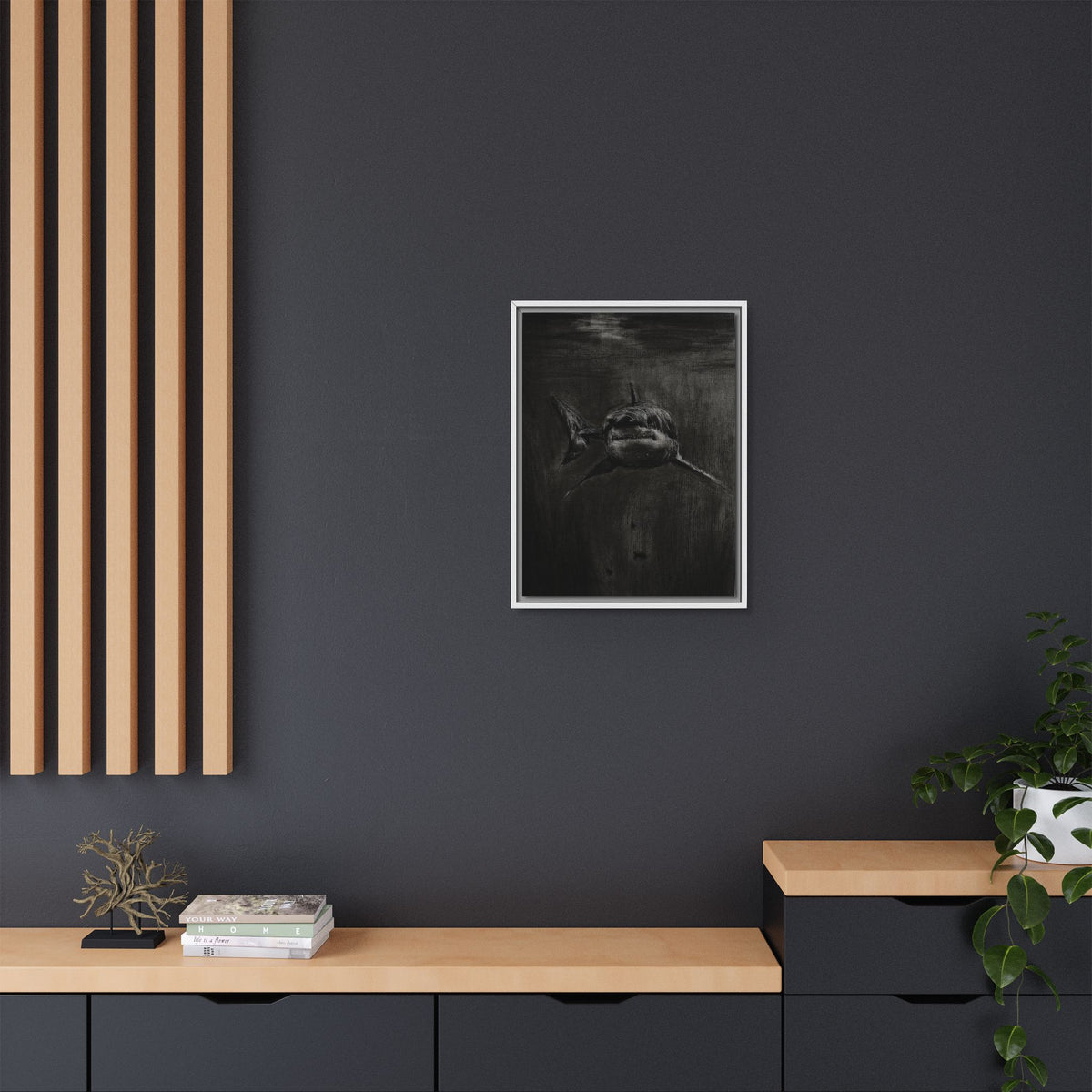 Dark Surrealist Framed Canvas Wall Art