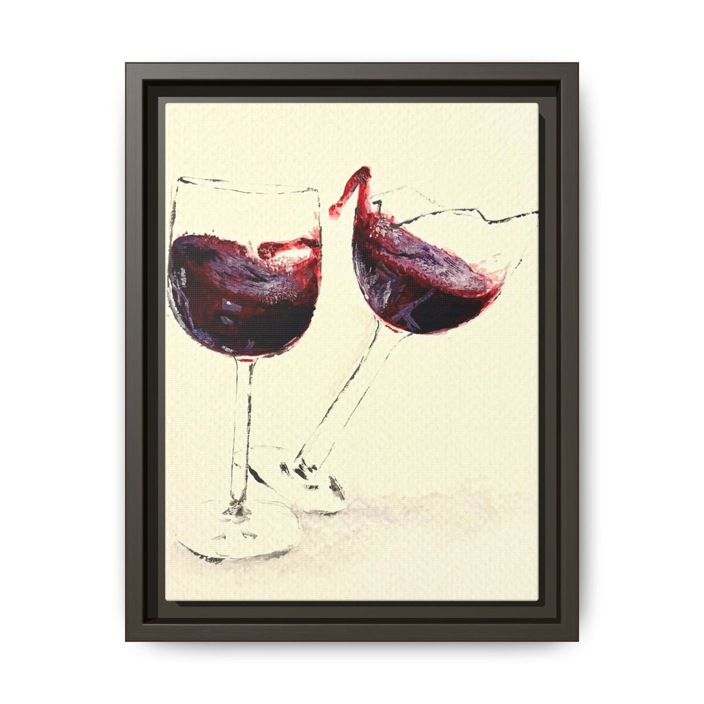 “Wine Glasses” Matte Canvas, Framed (Multi-color)
