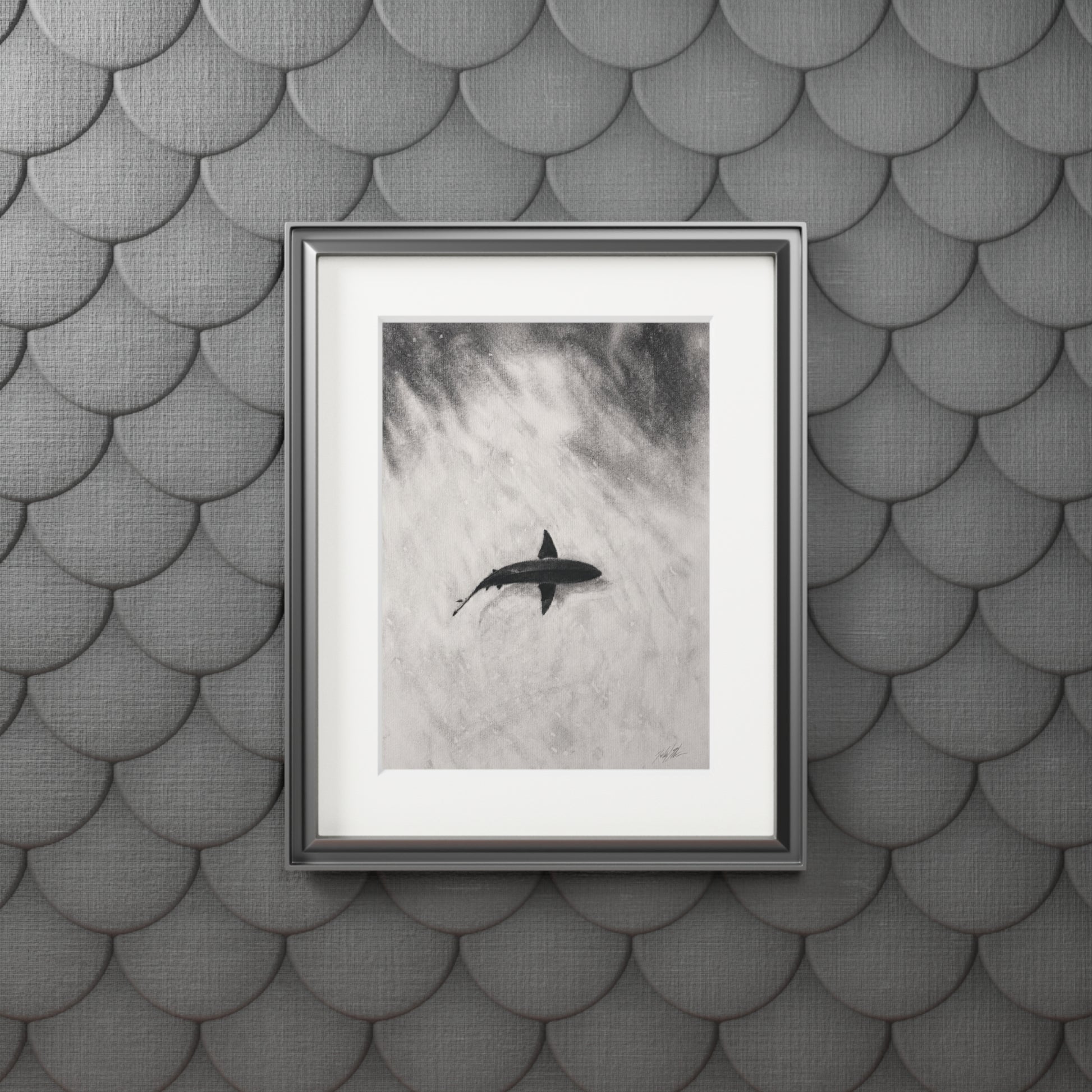 “Shark” Fine Art Prints (Passepartout Paper Frame)