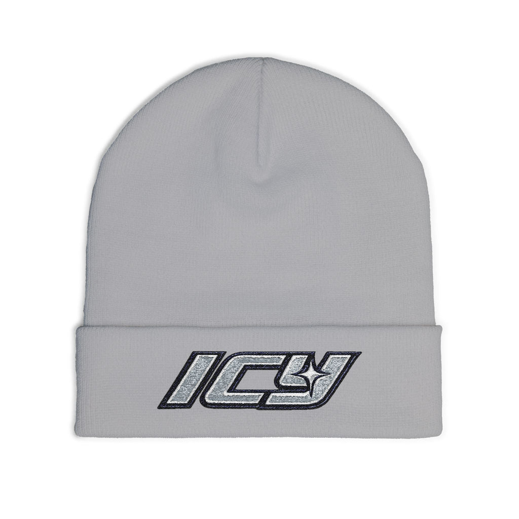 Embroidered "ICY" Knit Beanie Vol.2