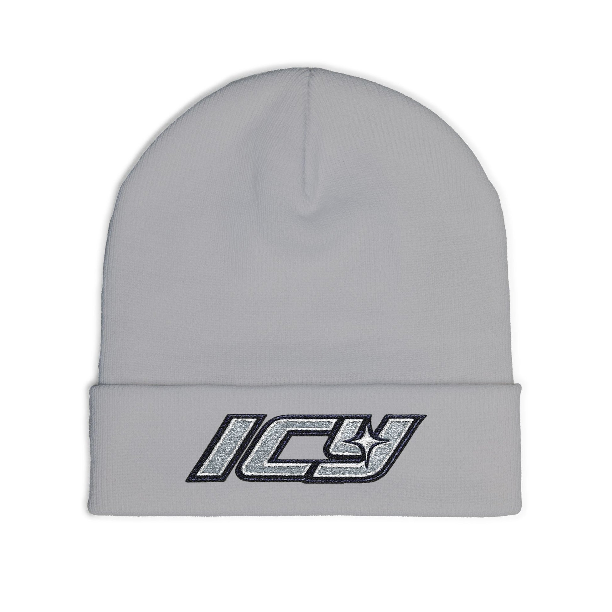 Embroidered "ICY" Knit Beanie Vol.2