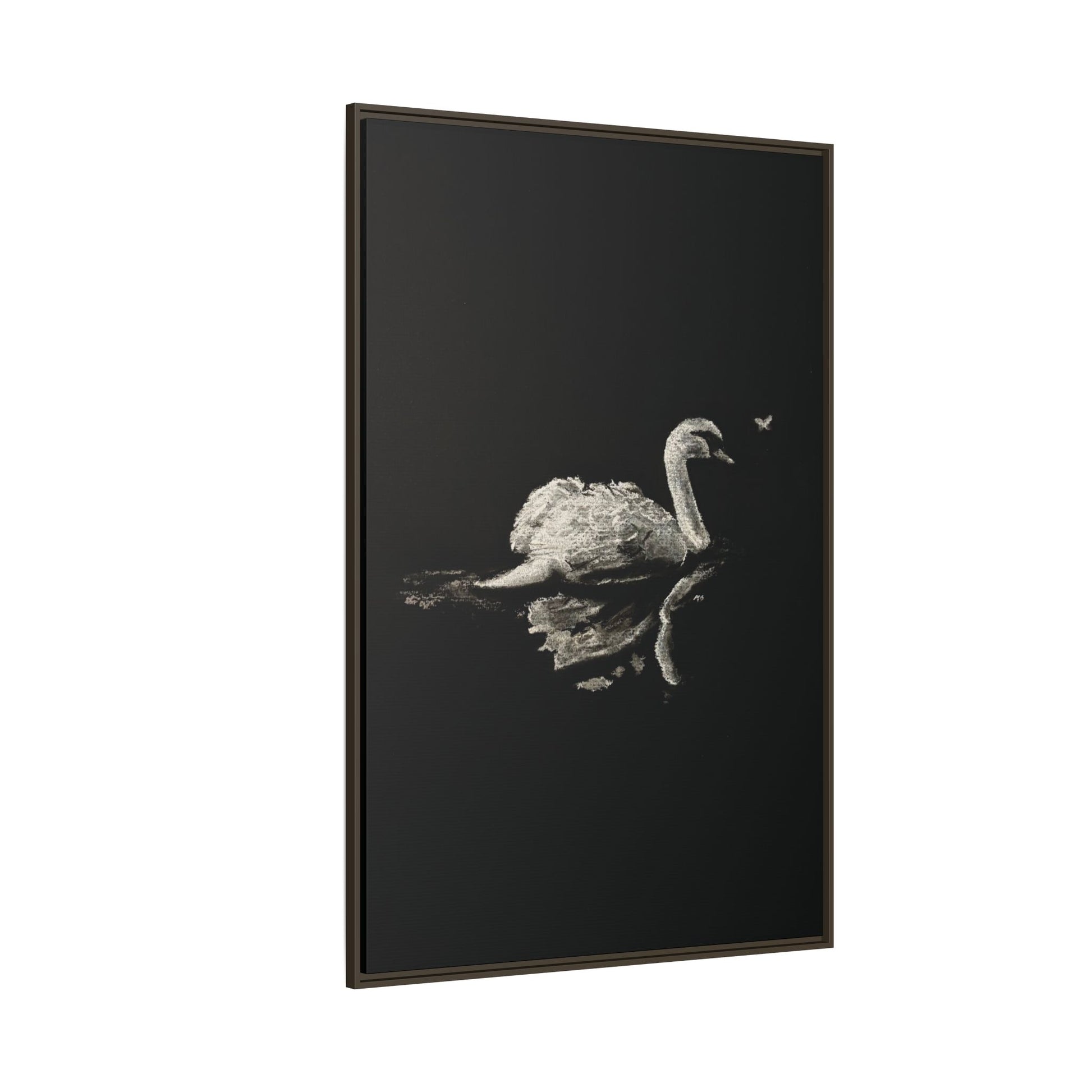 “Swan” Matte Canvas, Framed (Multi-color)