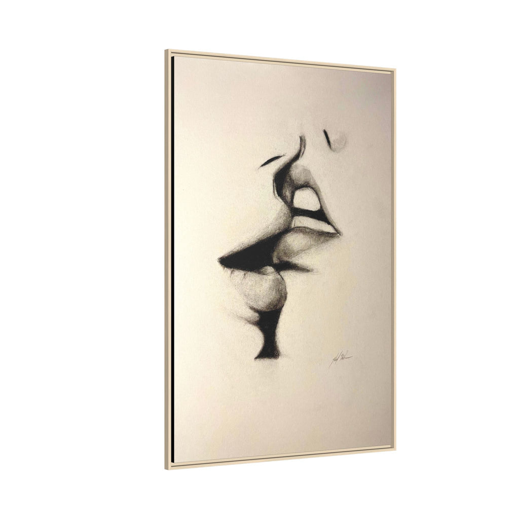 “LIP LOCK” Matte Canvas, Framed (Multi-color)