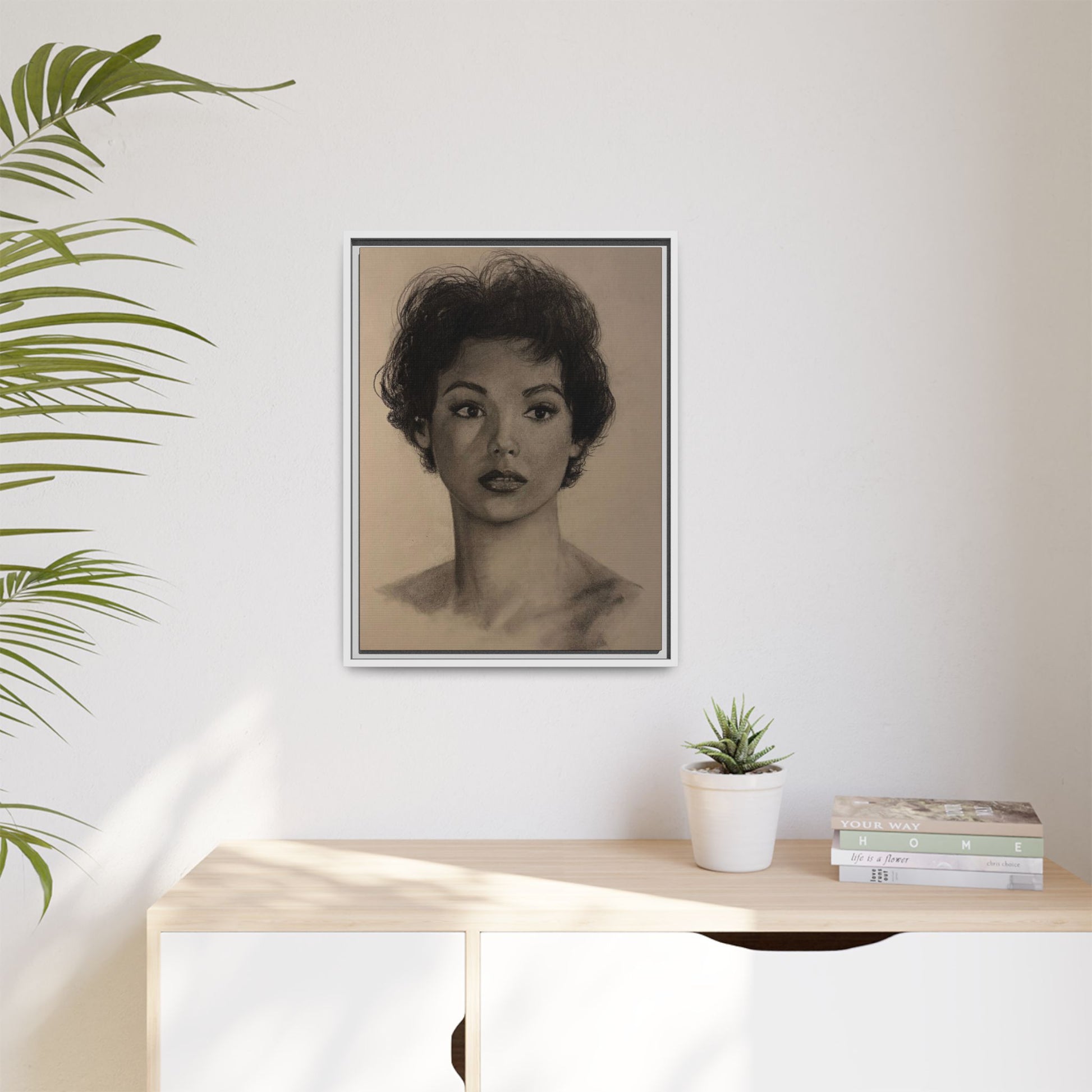 “Still Gaze” Matte Canvas, Framed (Multi-color) PRINT