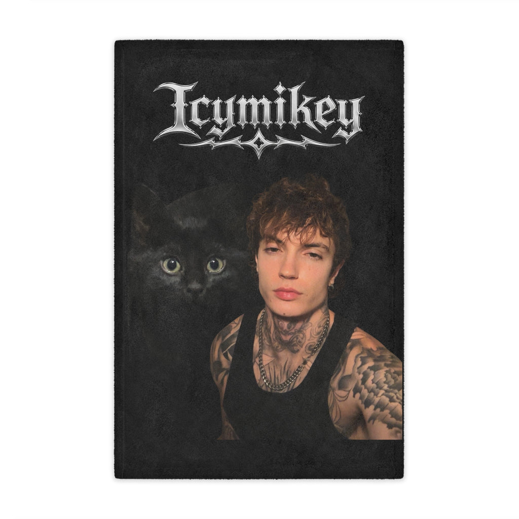 "BOO & MIKEY" Minky Blanket — Gothic Portrait Cat Design