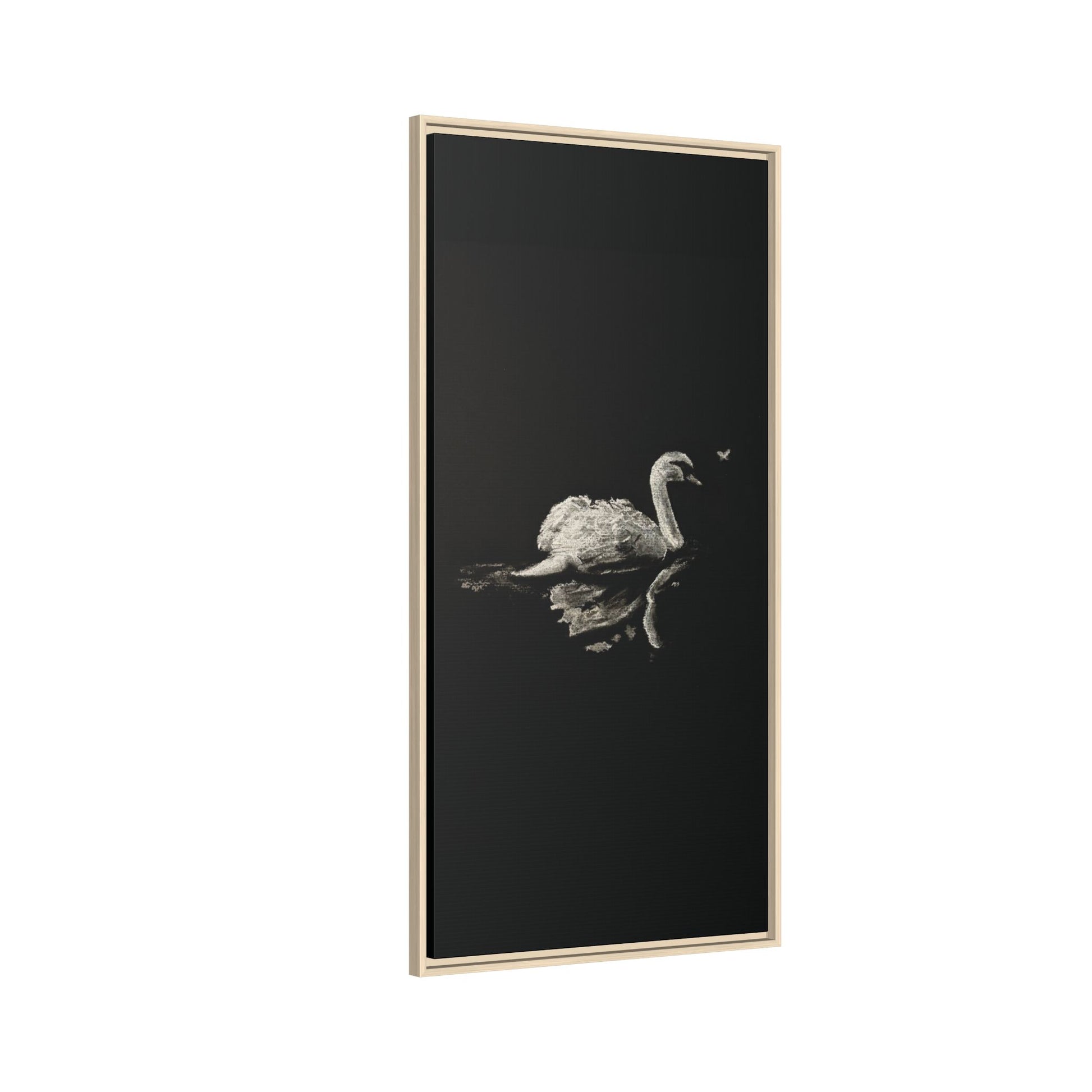 “Swan” Matte Canvas, Framed (Multi-color)