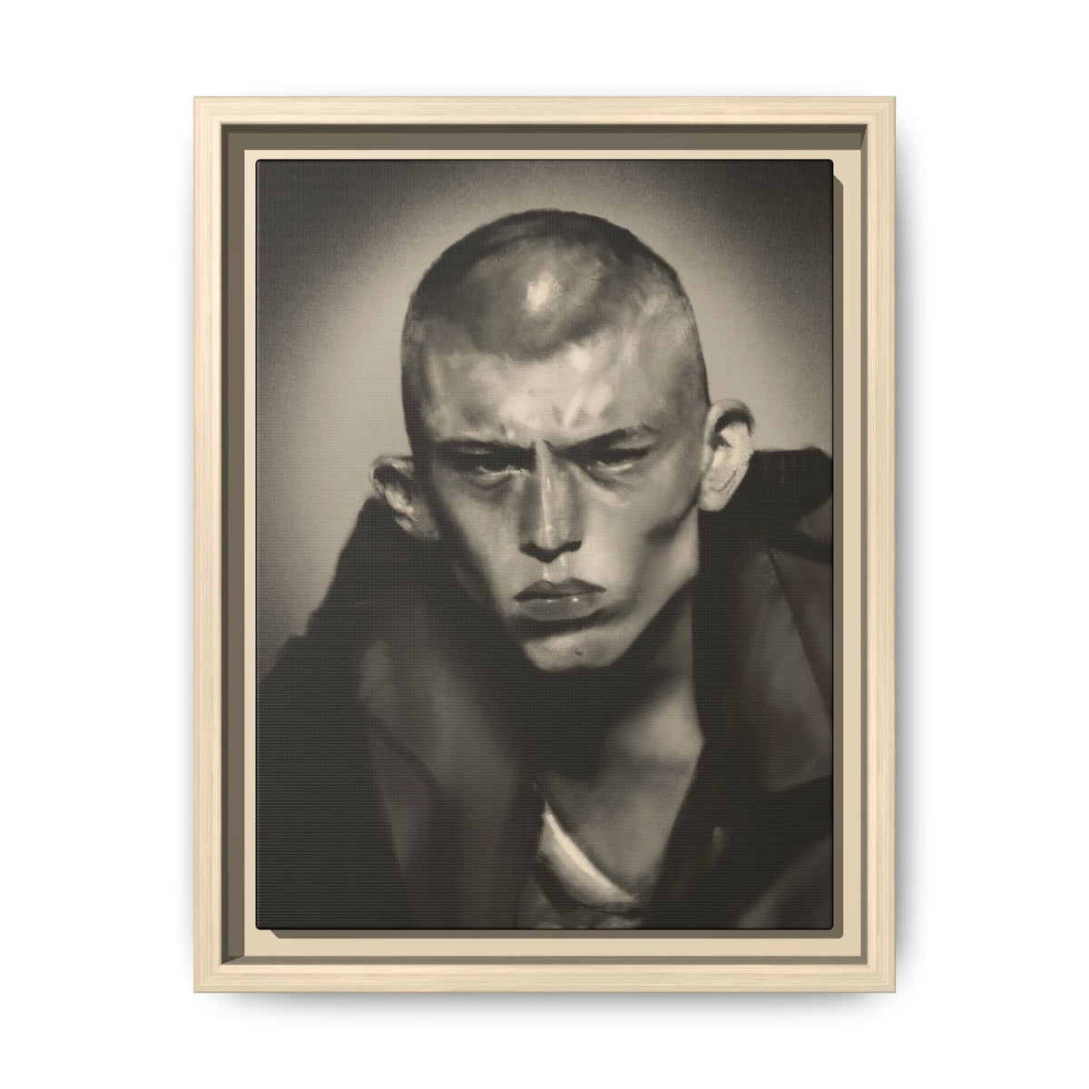 “Buzz Cut” Matte Canvas, Framed (Multi-color)