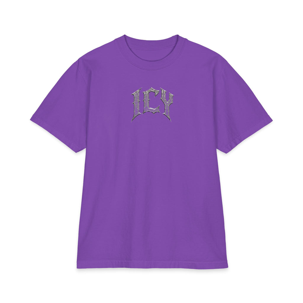 Icy Statue Graphic T‑Shirt — Vintage Gothic Logo Tee