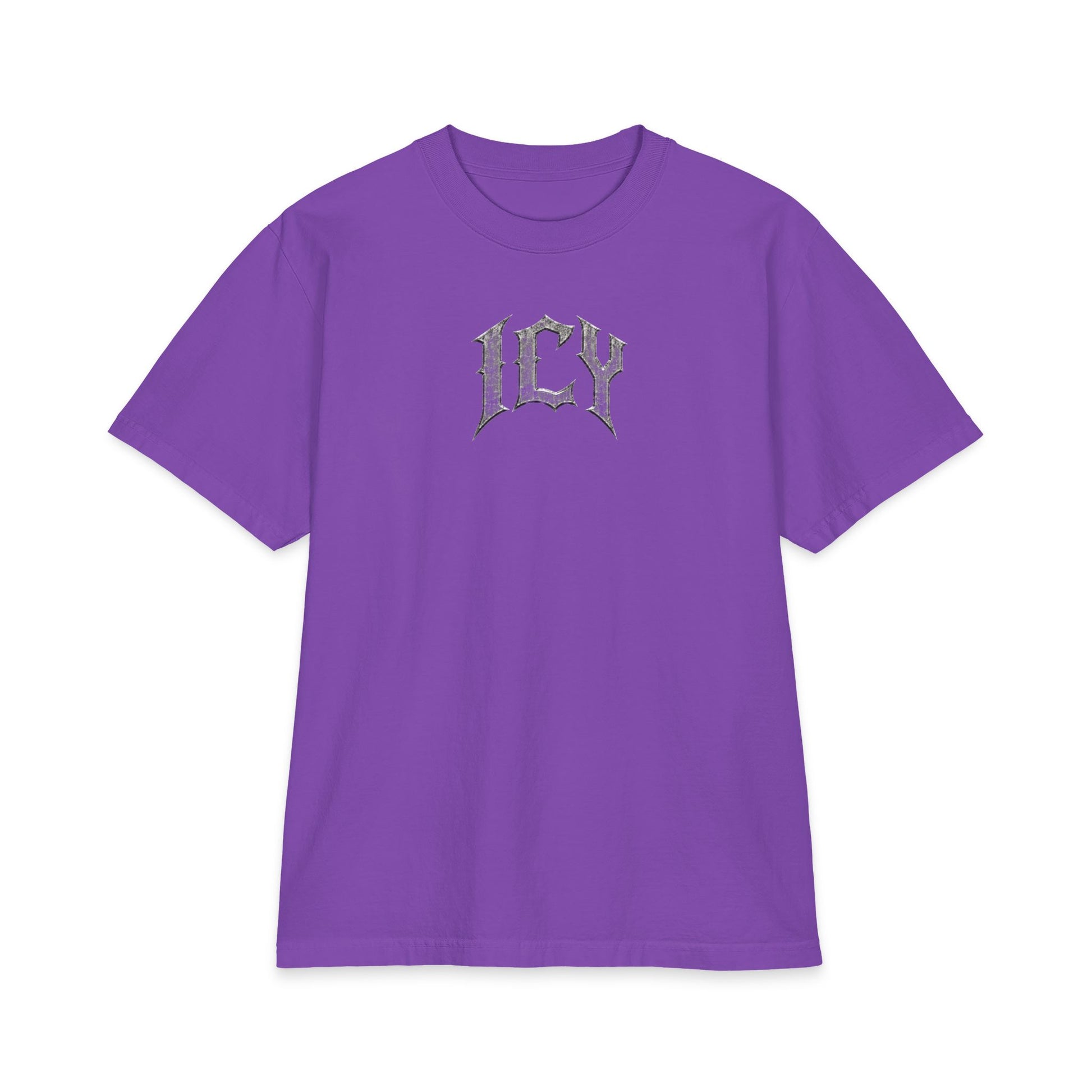 Icy Statue Graphic T‑Shirt — Vintage Gothic Logo Tee