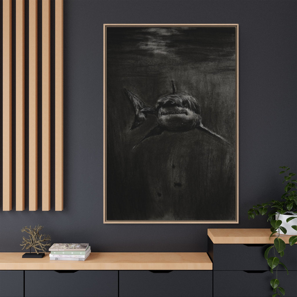 Dark Surrealist Framed Canvas Wall Art