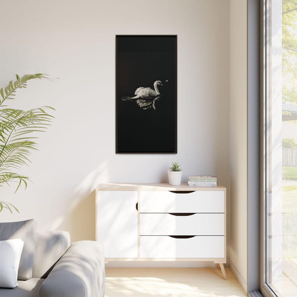 “Swan” Matte Canvas, Framed (Multi-color)