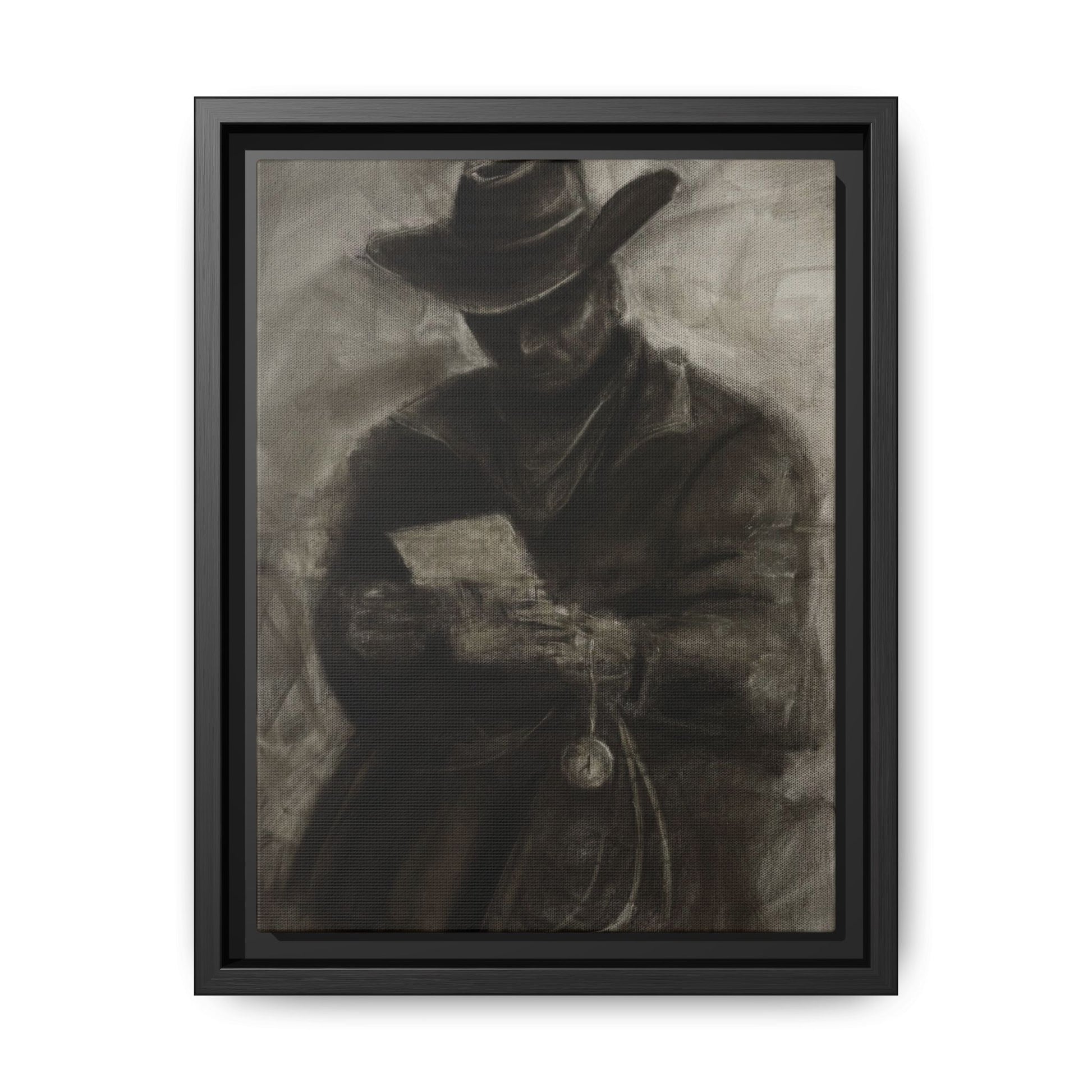 “Cowboy” Matte Canvas, Framed (Multi-color)